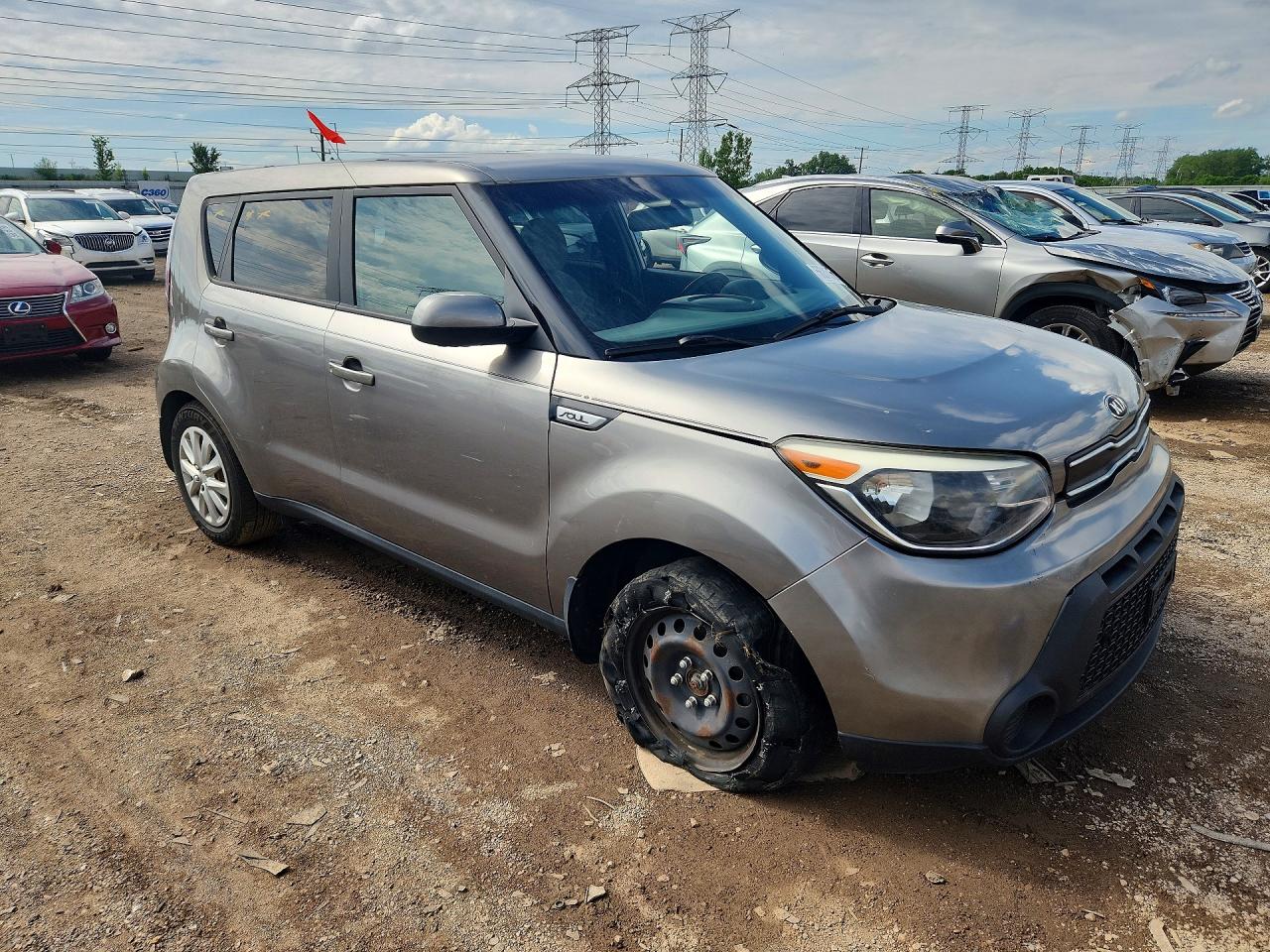 2015 Kia Soul Gray vin: KNDJN2A23F7226650