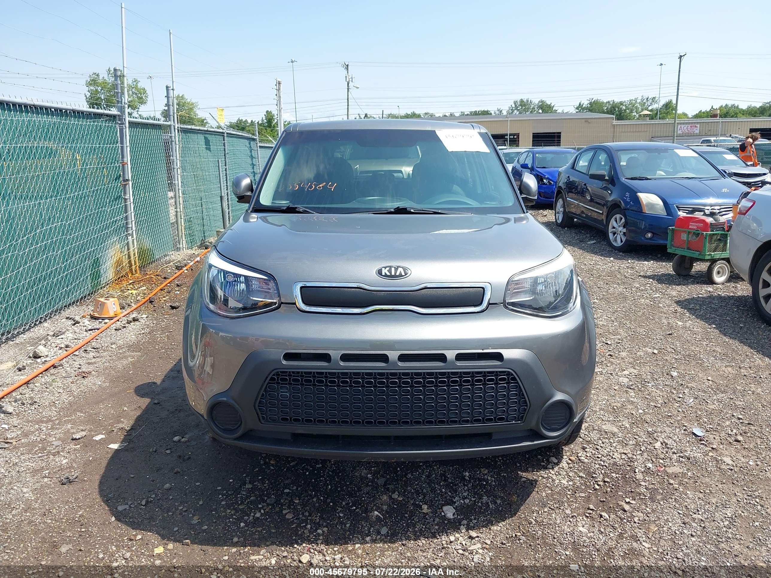 2014 Kia Soul   Серый vin: KNDJN2A24E7092620