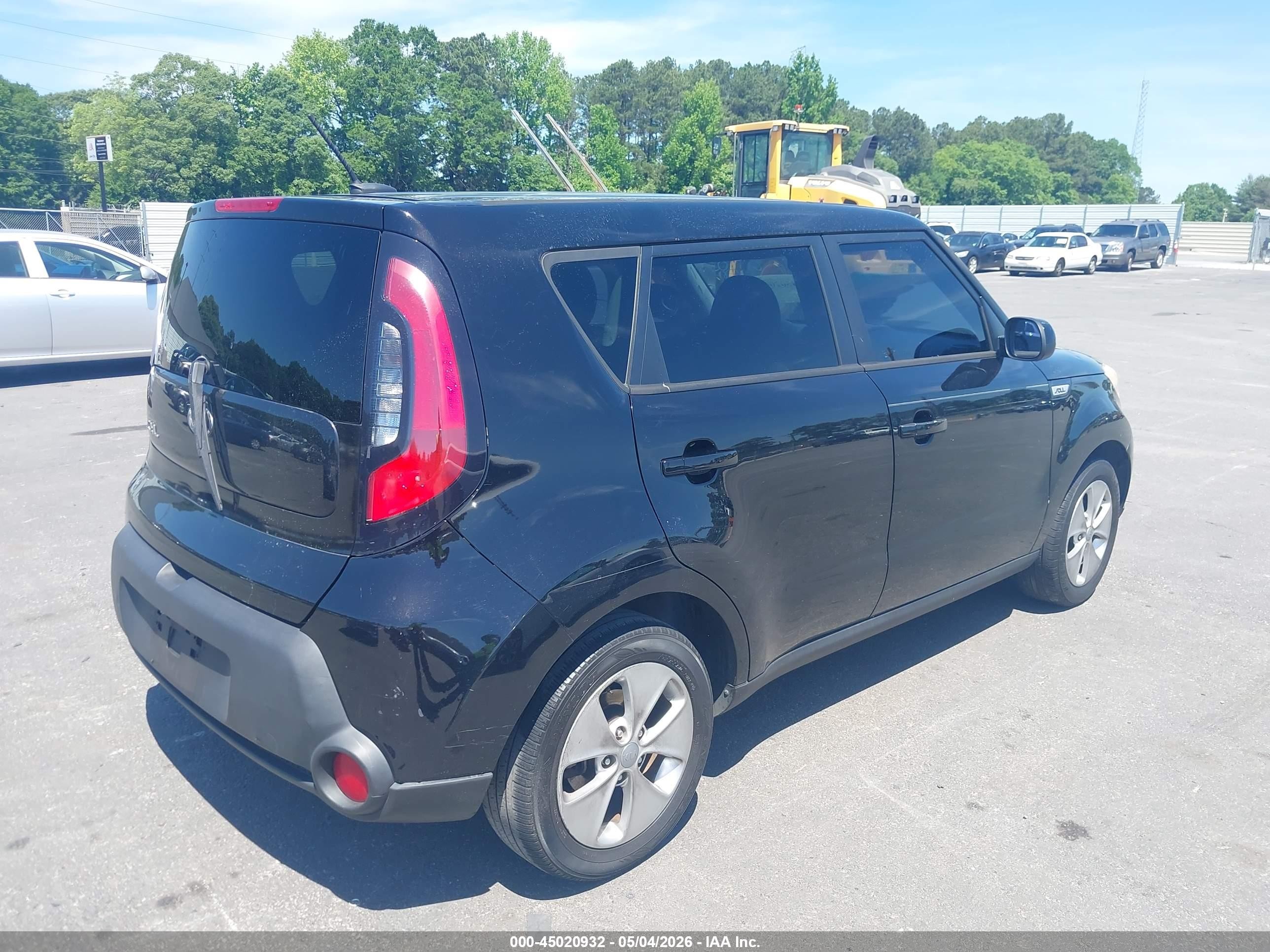 2015 Kia Soul   Черный vin: KNDJN2A24F7770848