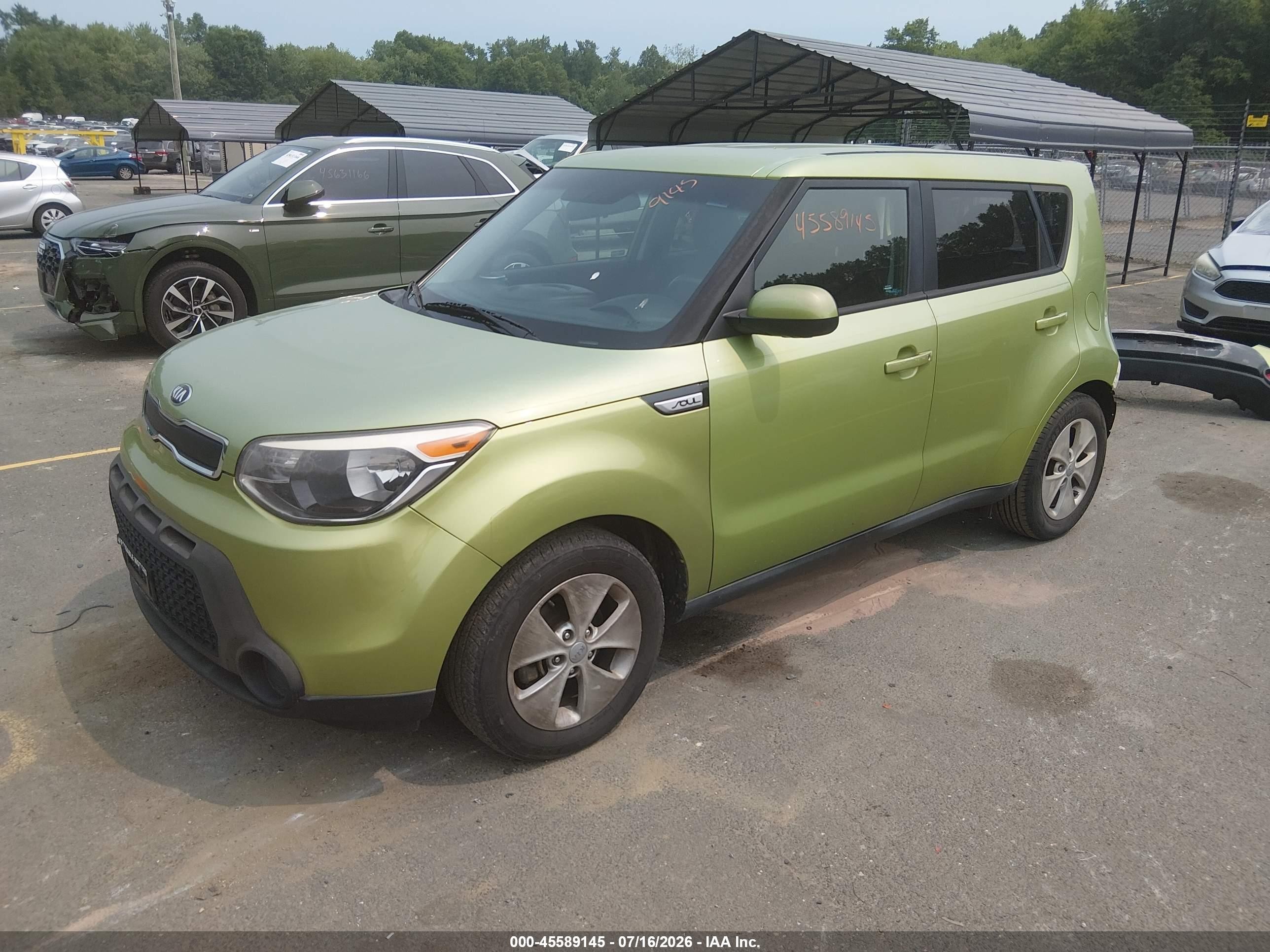 2015 Kia Soul   Green vin: KNDJN2A24F7770915