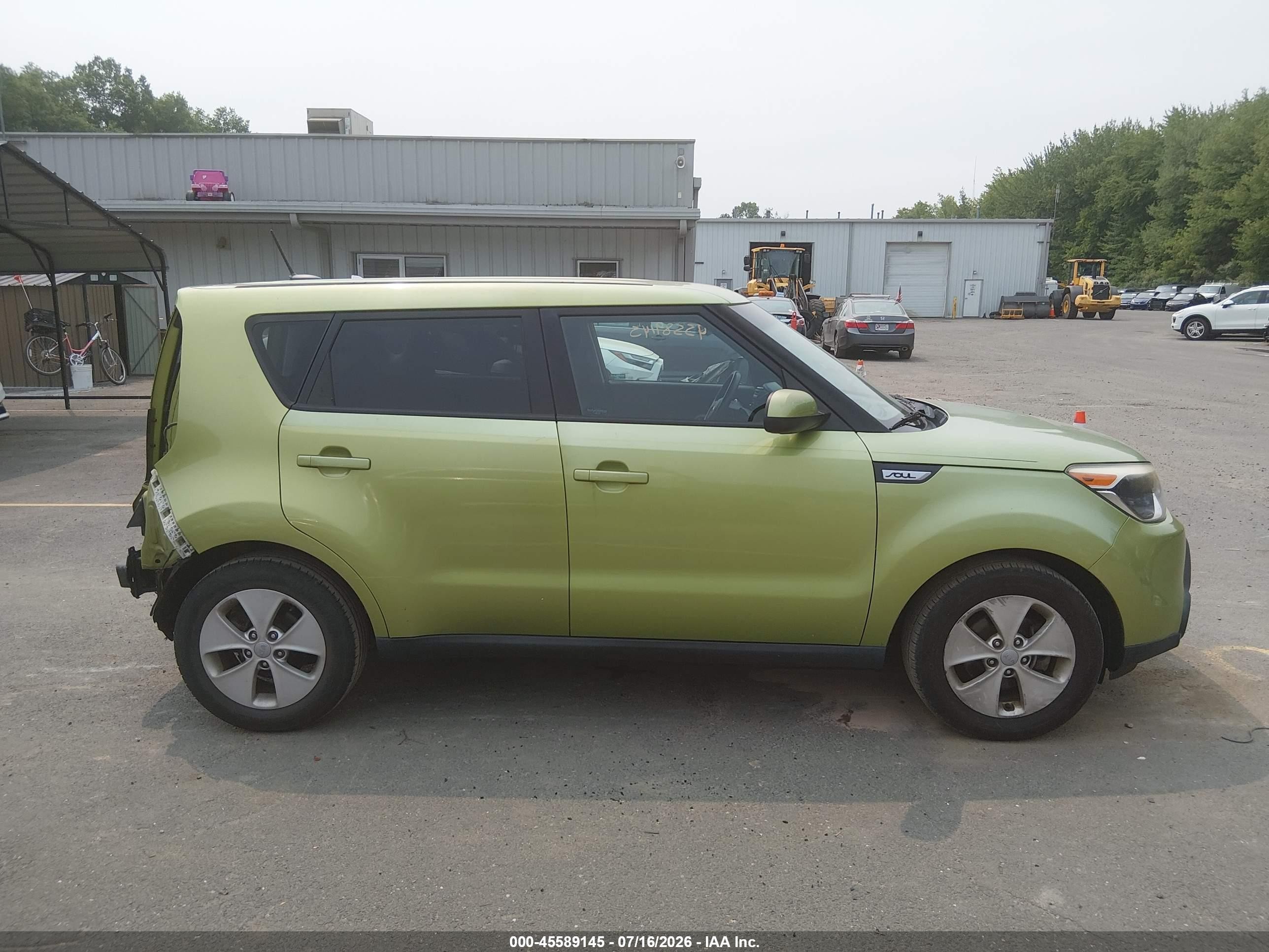 2015 Kia Soul   Green vin: KNDJN2A24F7770915