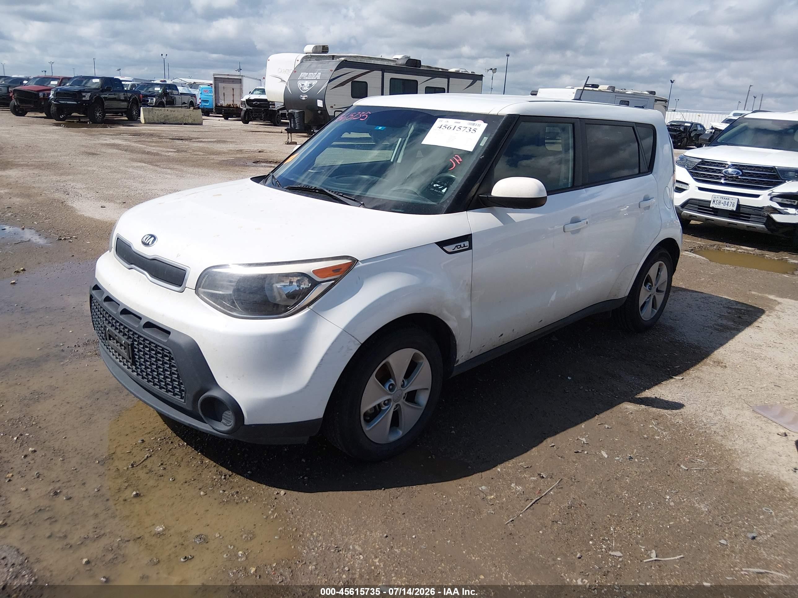 2015 Kia Soul   Белый vin: KNDJN2A24F7800690