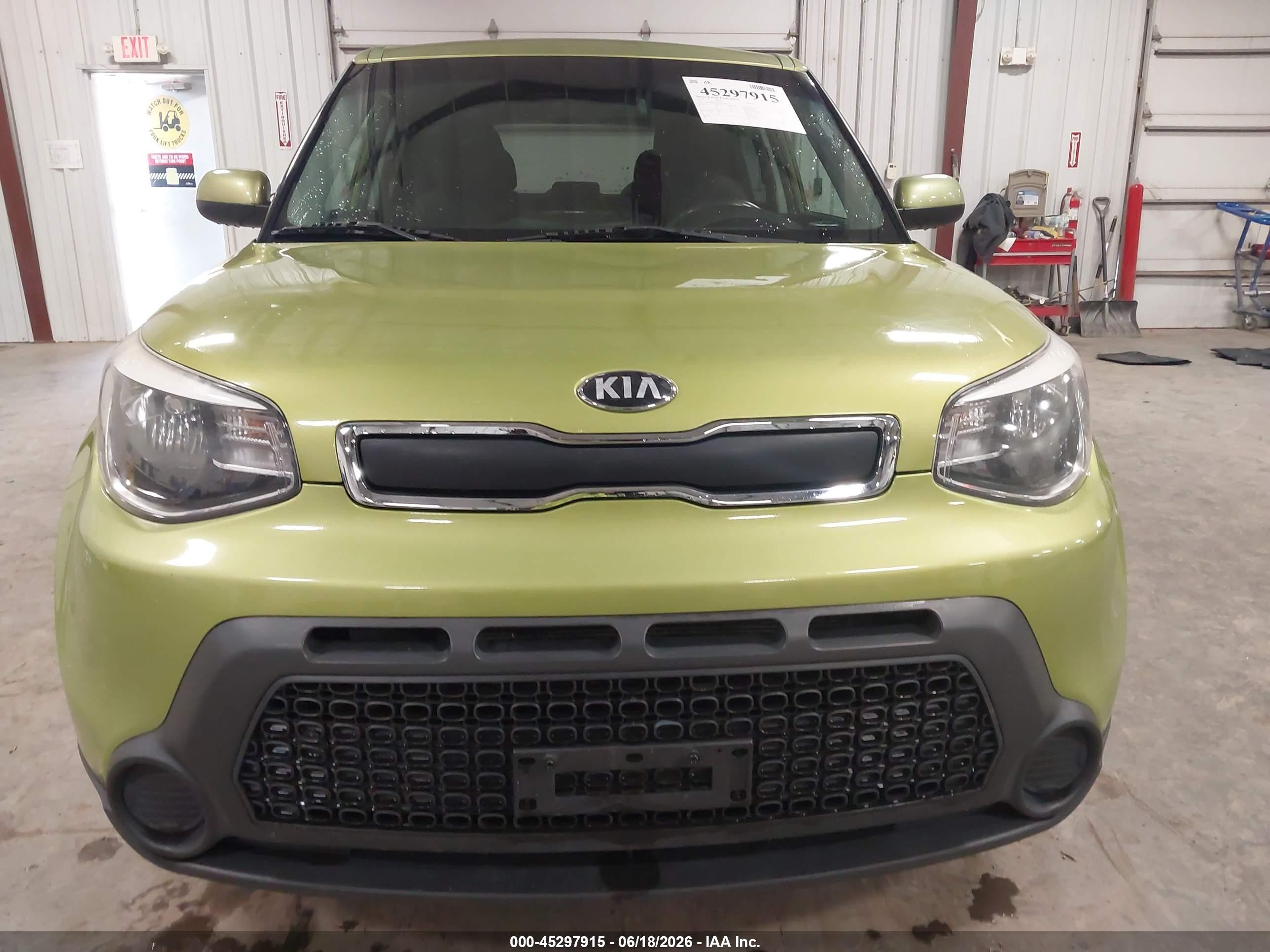2014 Kia Soul Green vin: KNDJN2A25E7044964