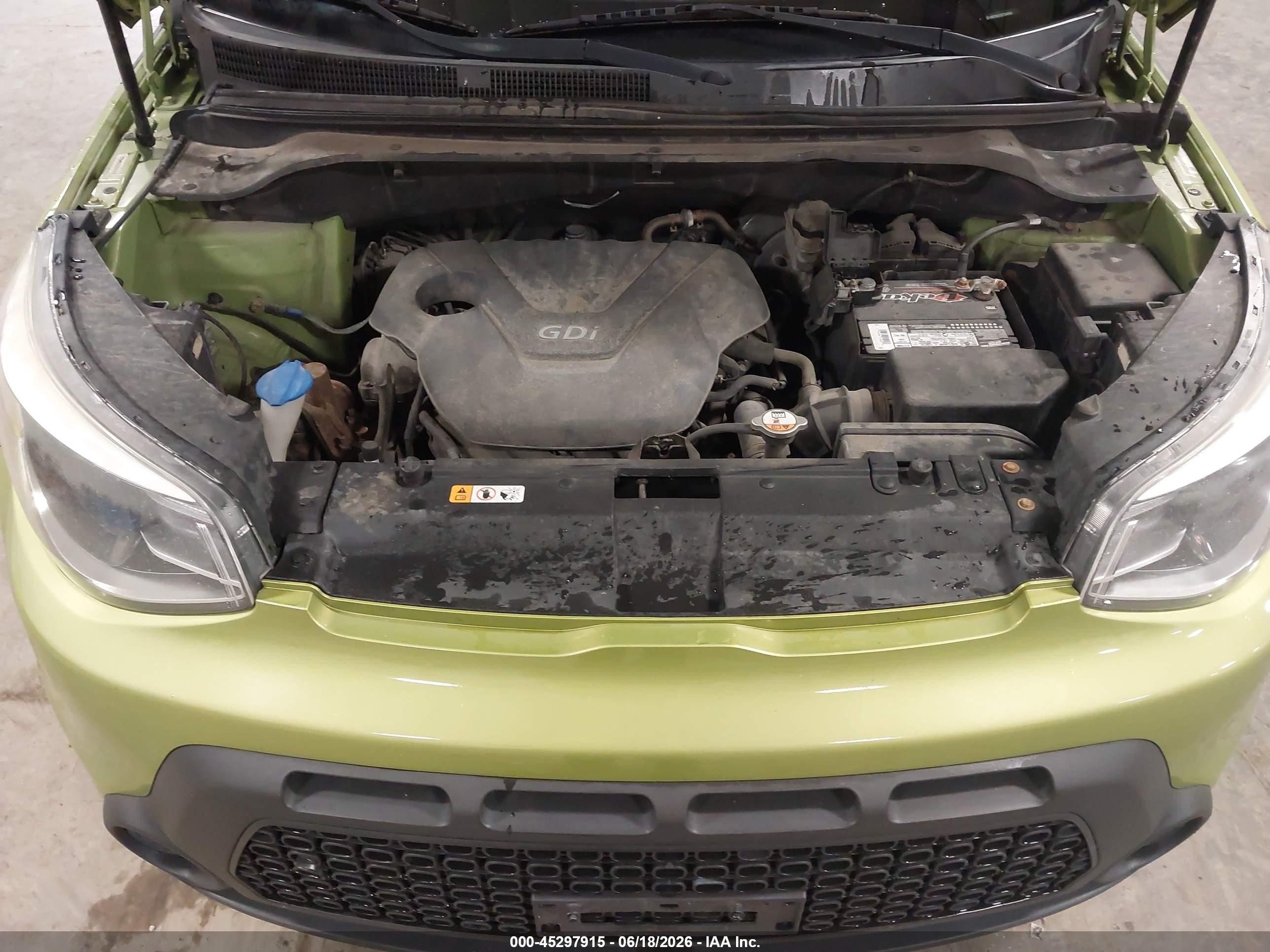 2014 Kia Soul Green vin: KNDJN2A25E7044964