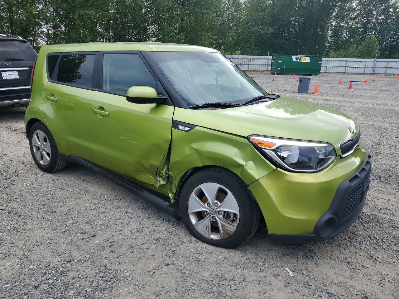 2014 Kia Soul Base Green vin: KNDJN2A25E7743396