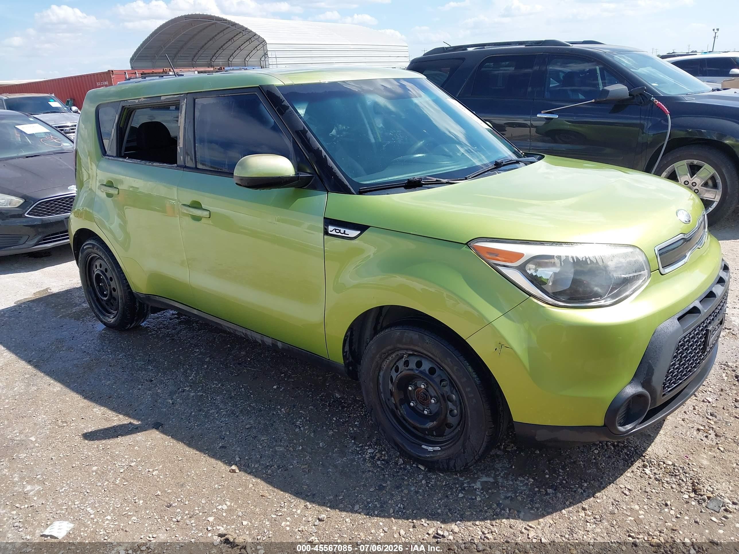 2015 Kia Soul   Green vin: KNDJN2A25F7775217
