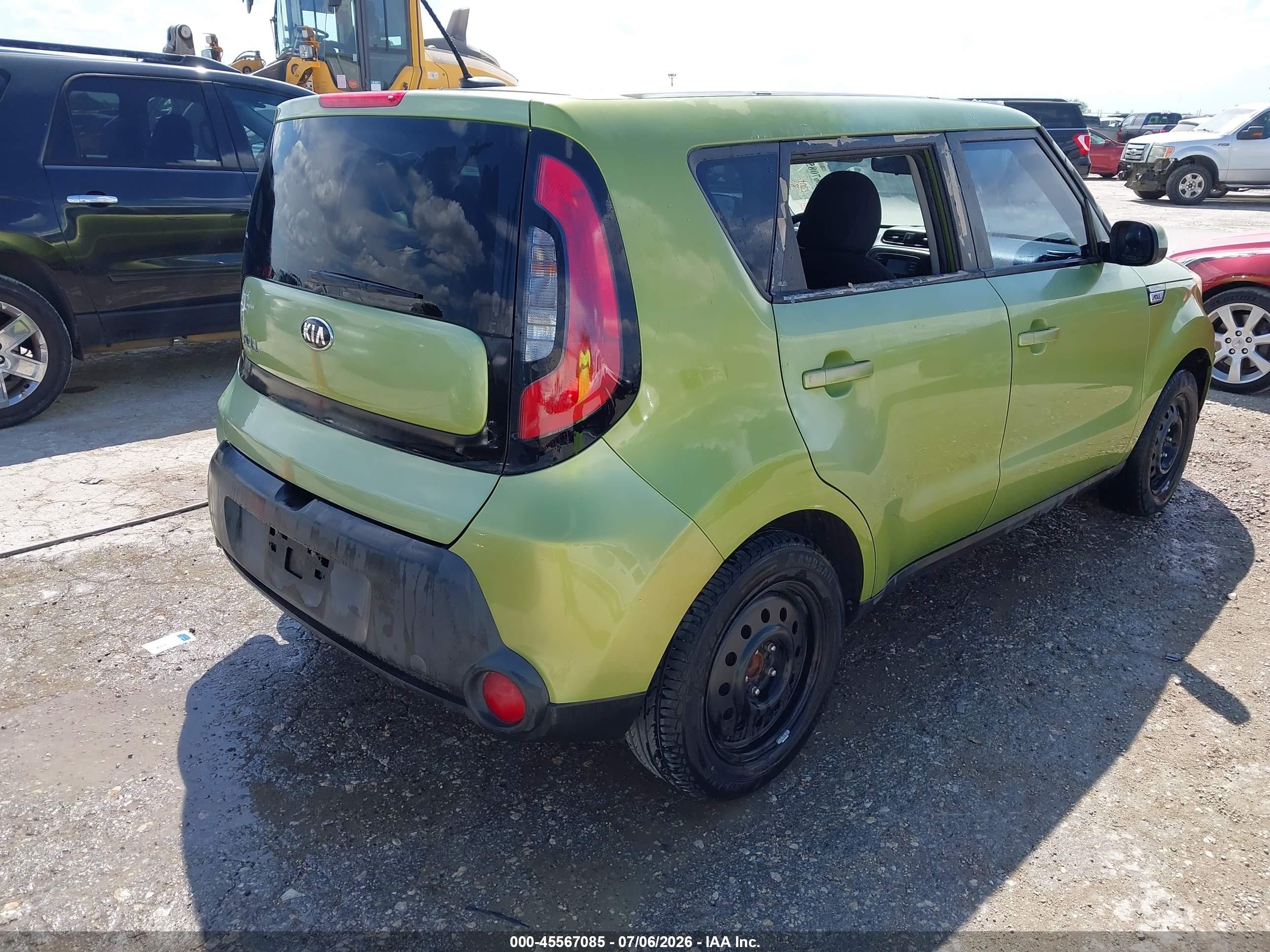 2015 Kia Soul   Green vin: KNDJN2A25F7775217