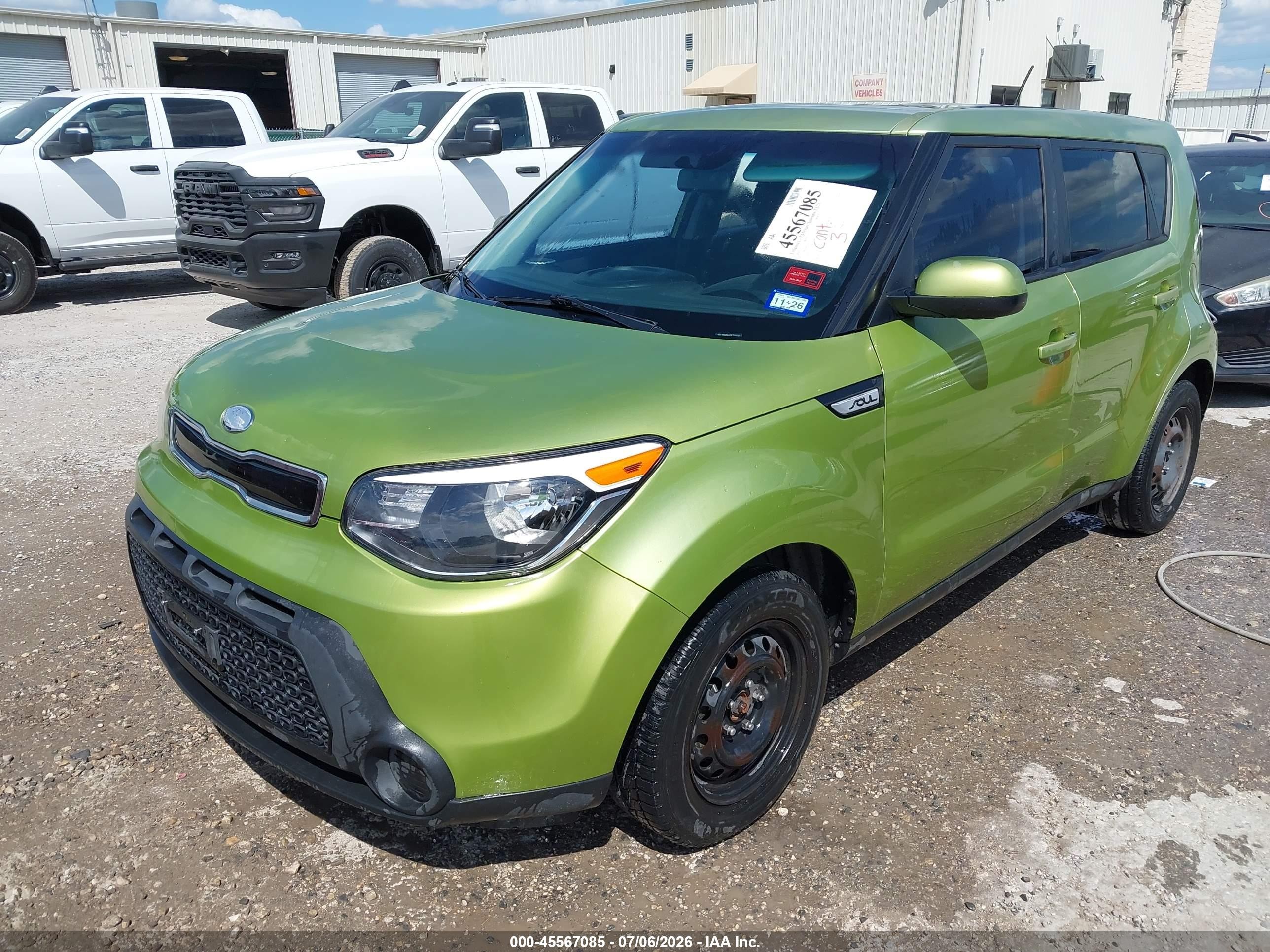 2015 Kia Soul   Green vin: KNDJN2A25F7775217
