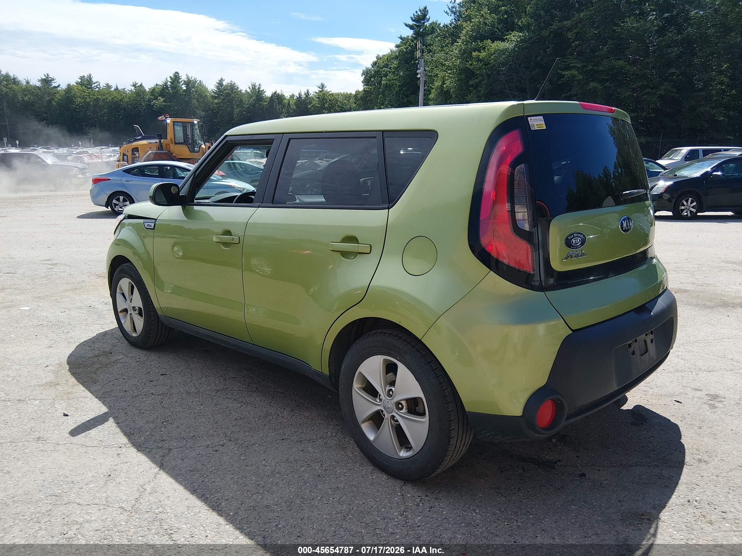2015 Kia Soul   Green vin: KNDJN2A25F7776562