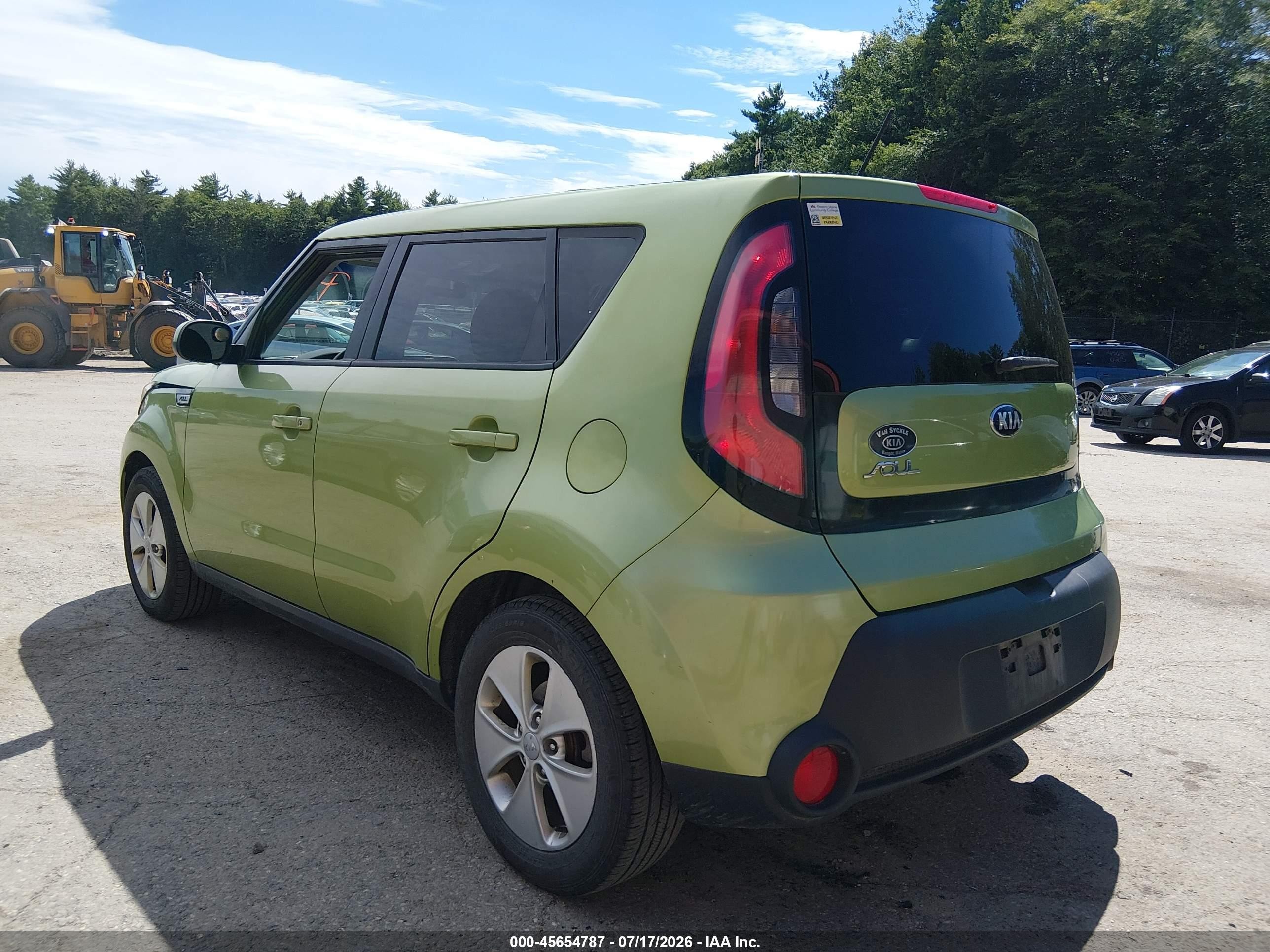 2015 Kia Soul   Green vin: KNDJN2A25F7776562