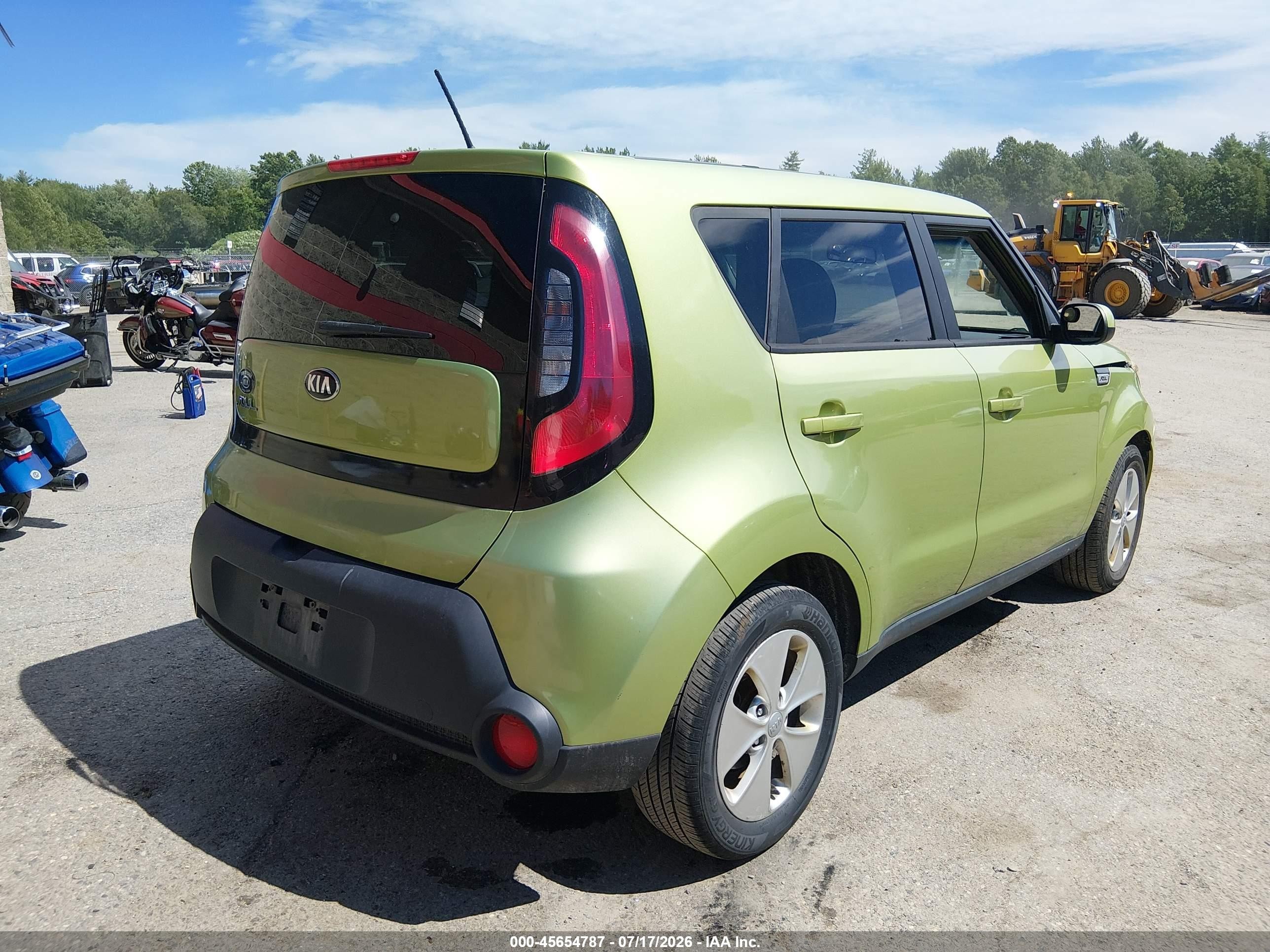 2015 Kia Soul   Green vin: KNDJN2A25F7776562