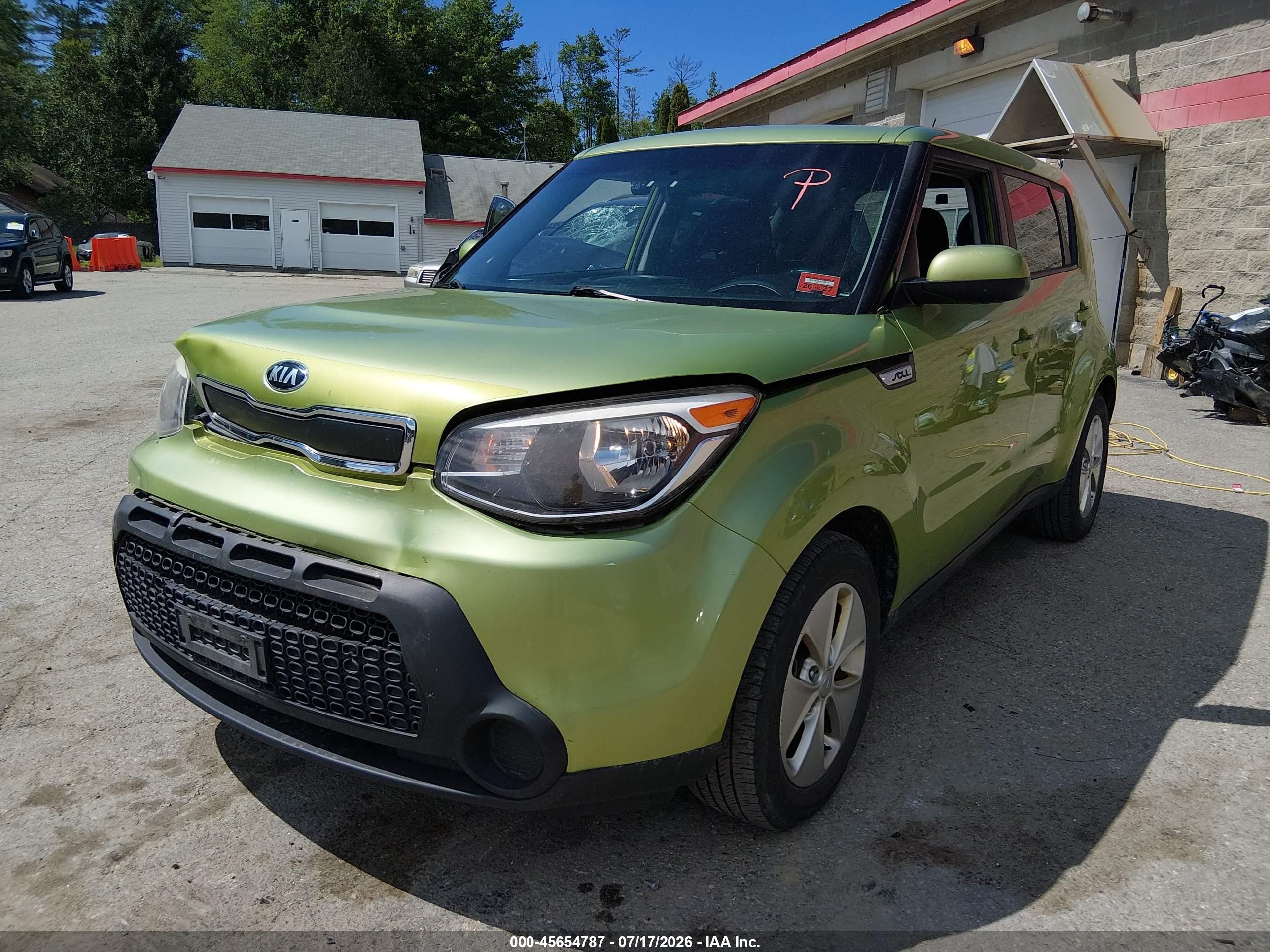 2015 Kia Soul   Green vin: KNDJN2A25F7776562