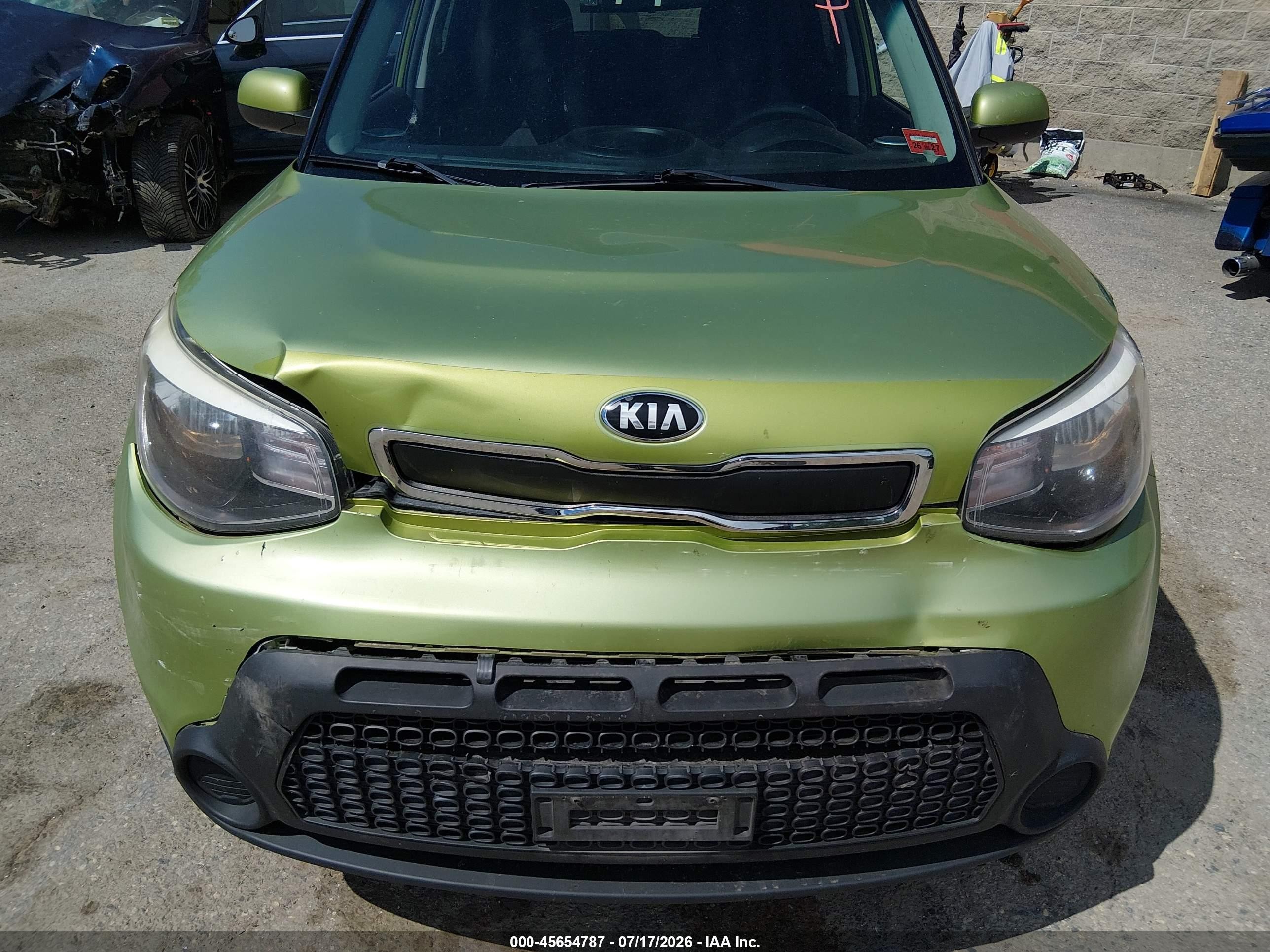 2015 Kia Soul   Green vin: KNDJN2A25F7776562