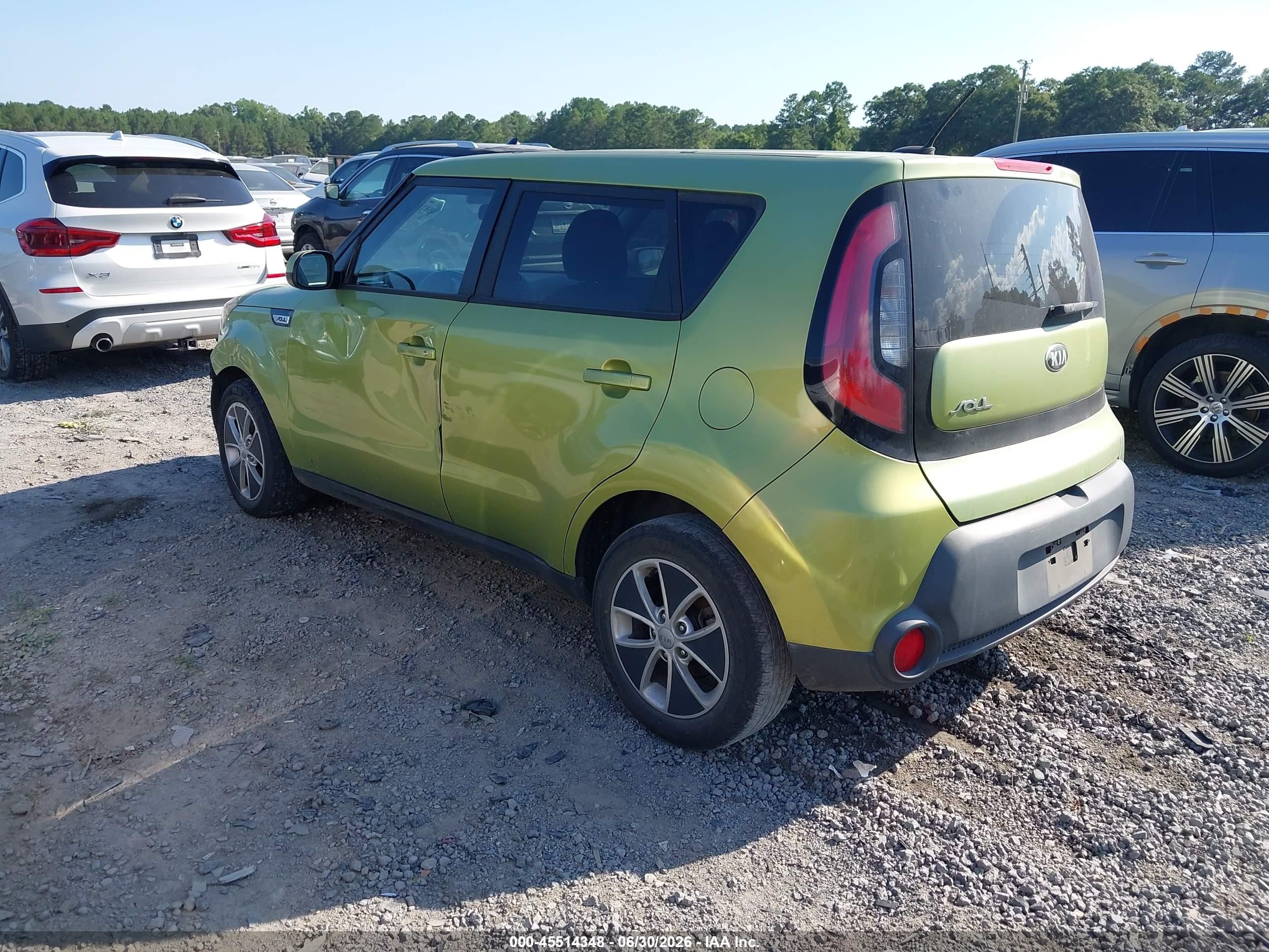 2015 Kia Soul   Green vin: KNDJN2A25F7785164
