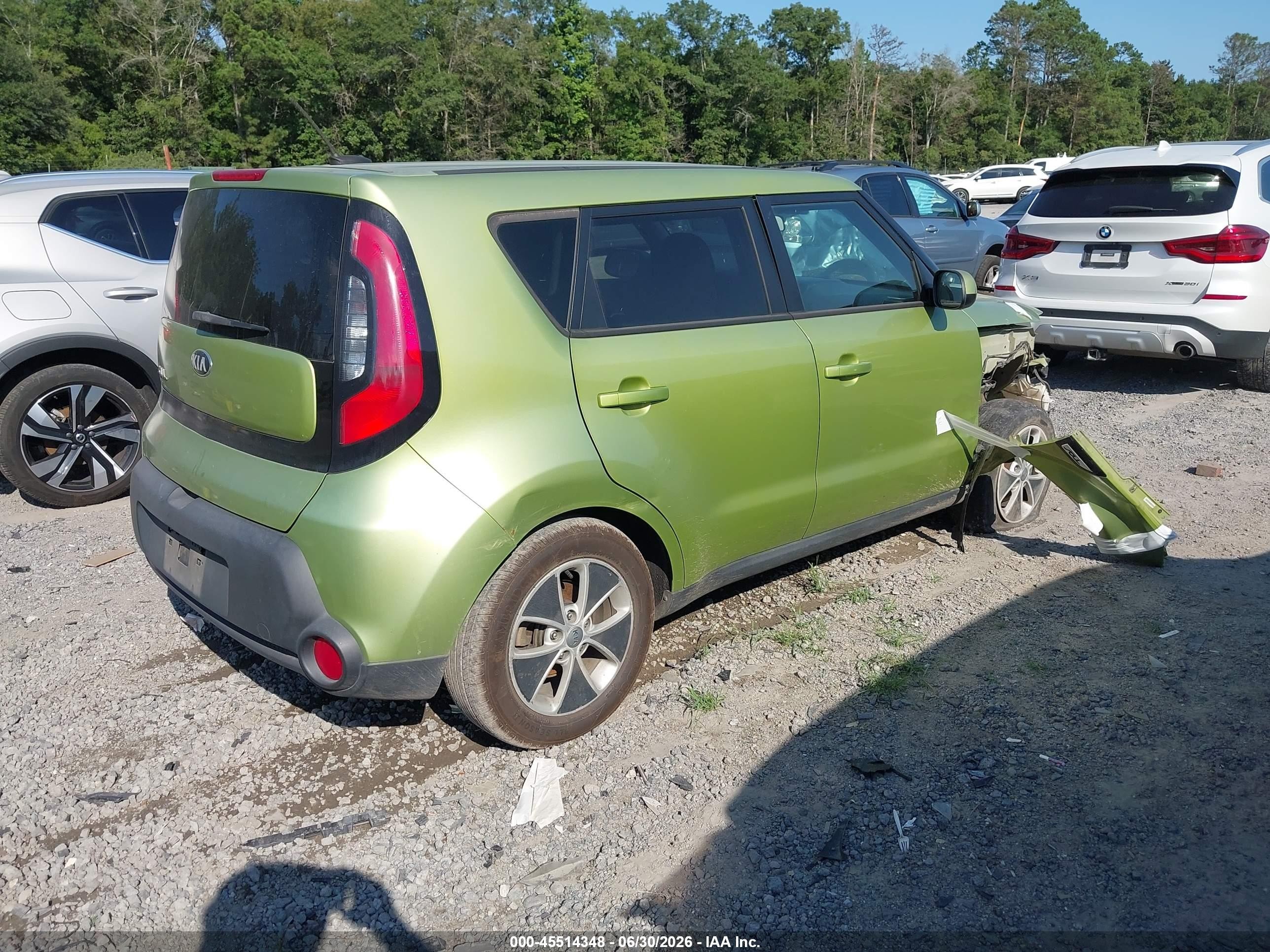 2015 Kia Soul   Green vin: KNDJN2A25F7785164