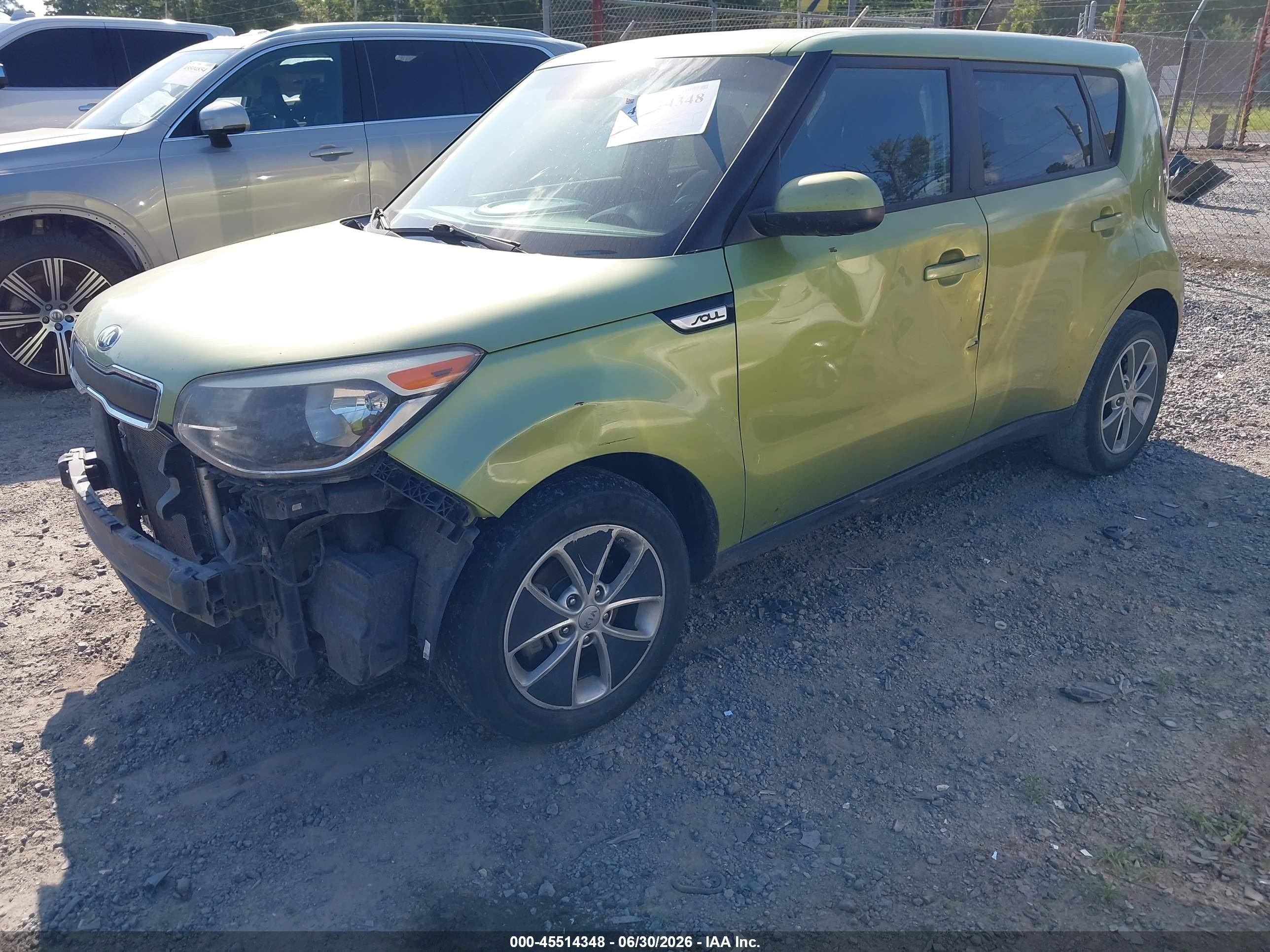 2015 Kia Soul   Green vin: KNDJN2A25F7785164