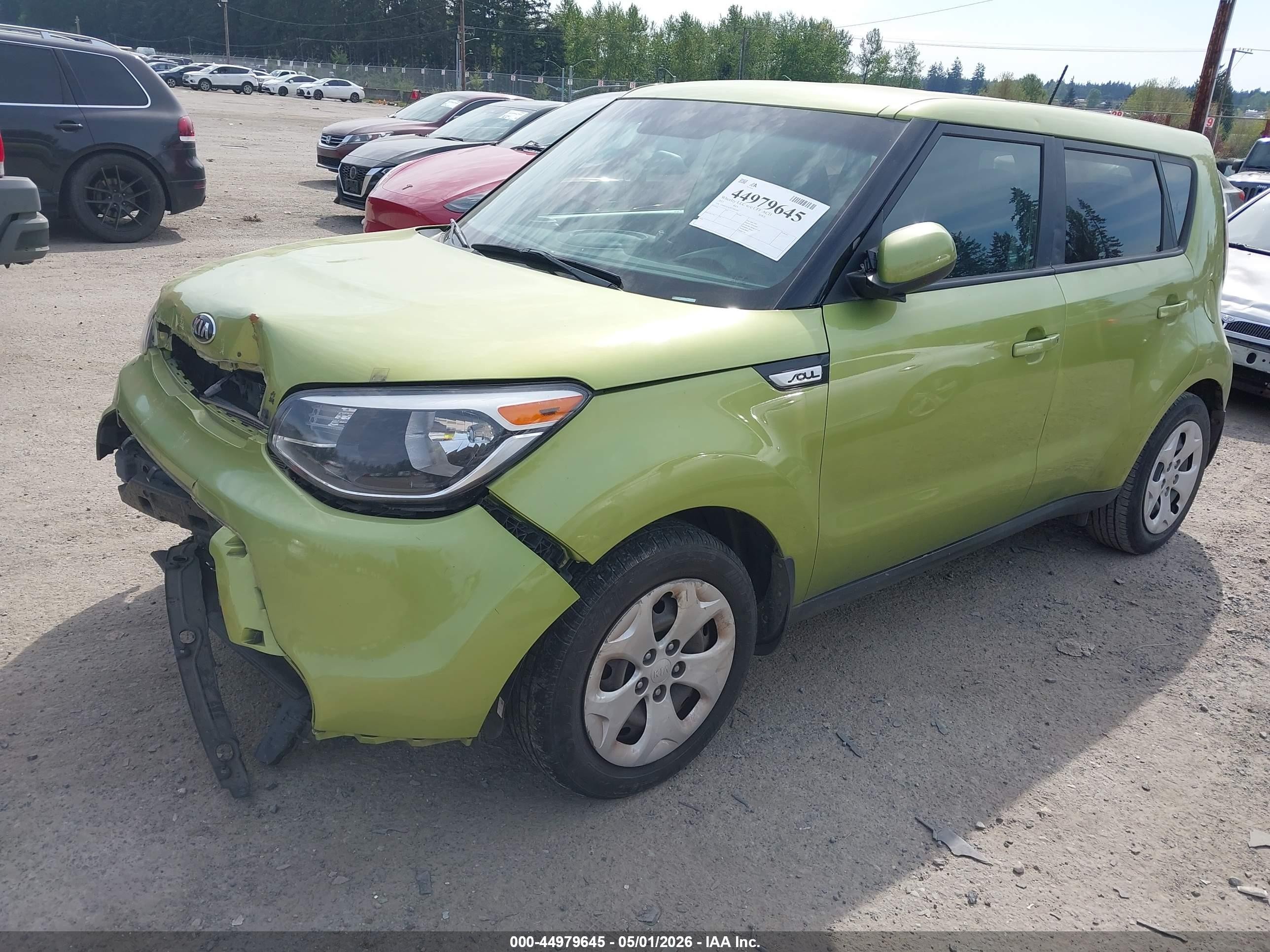 2015 Kia Soul   Green vin: KNDJN2A25F7785553