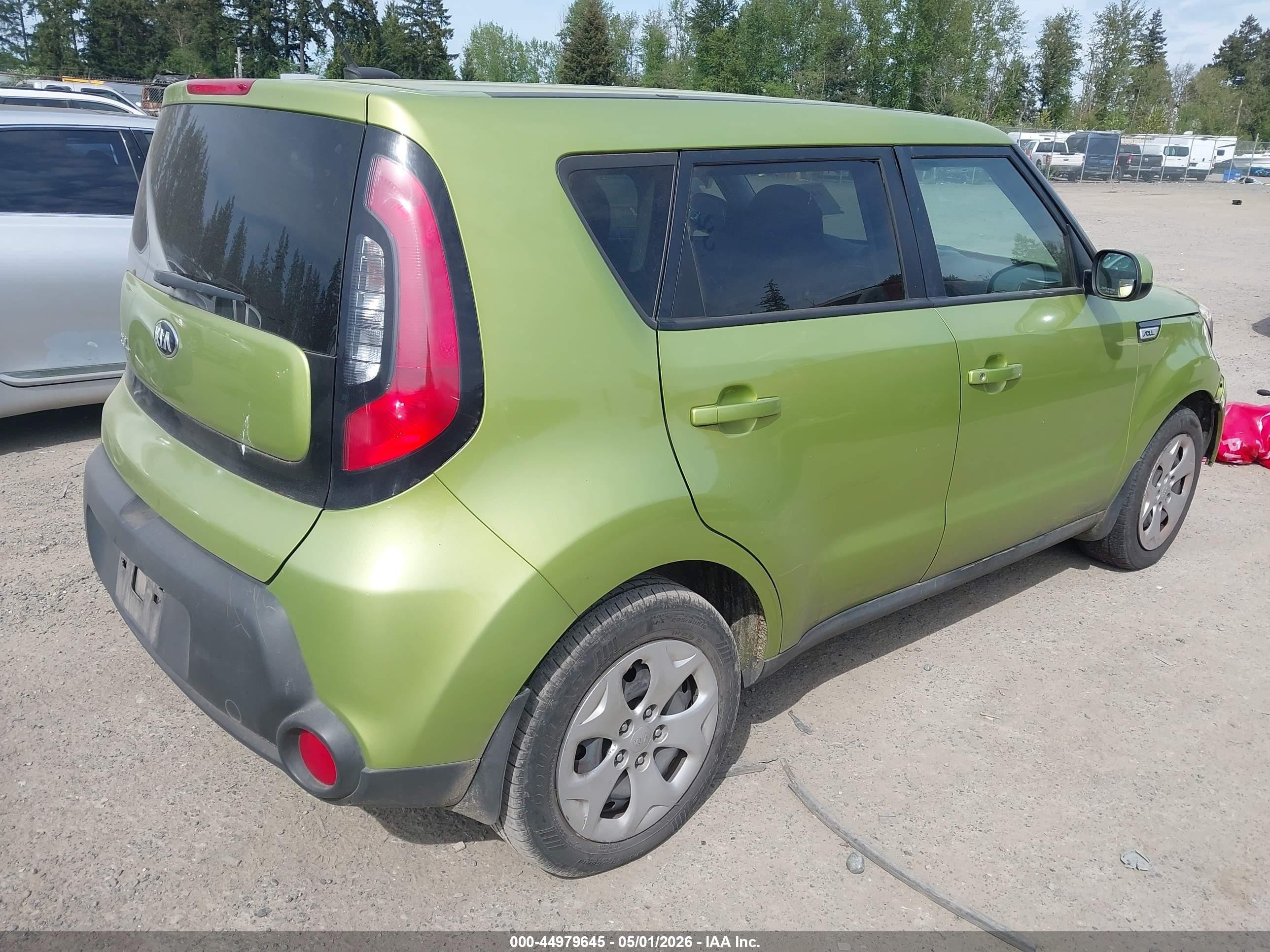 2015 Kia Soul   Green vin: KNDJN2A25F7785553