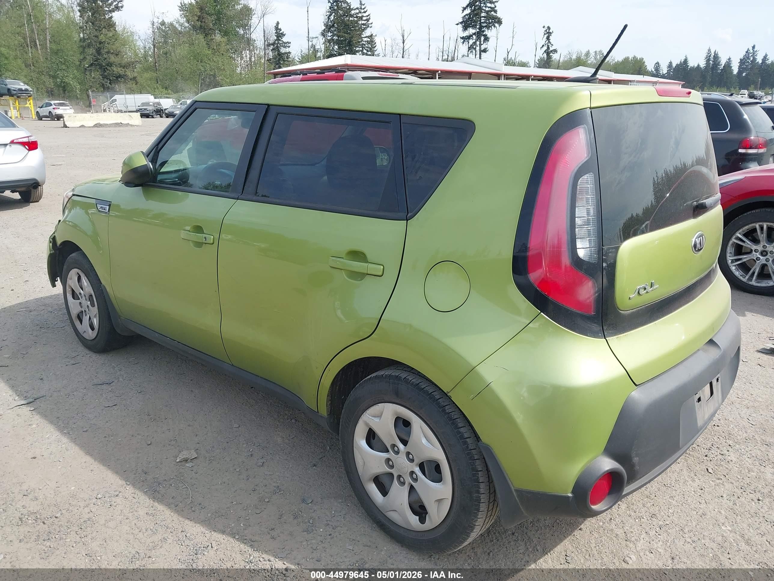 2015 Kia Soul   Green vin: KNDJN2A25F7785553