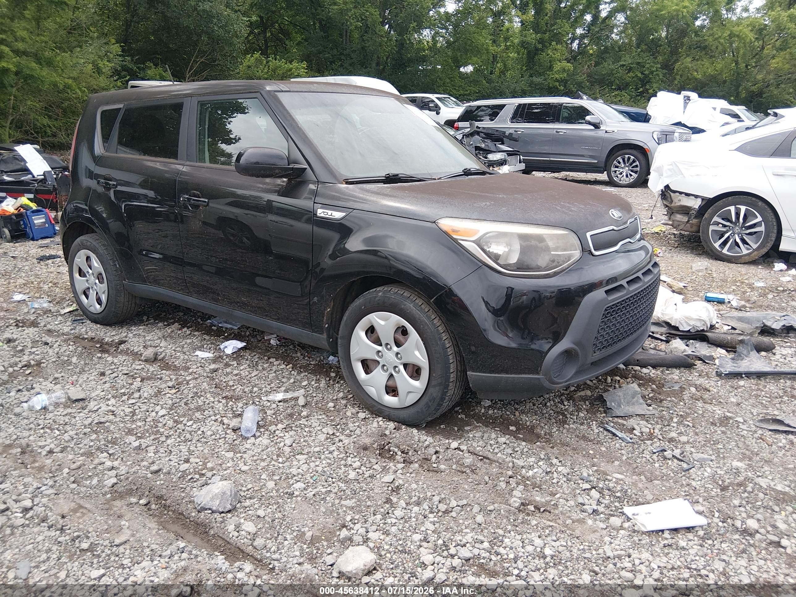 2015 Kia Soul   Black vin: KNDJN2A25F7811519