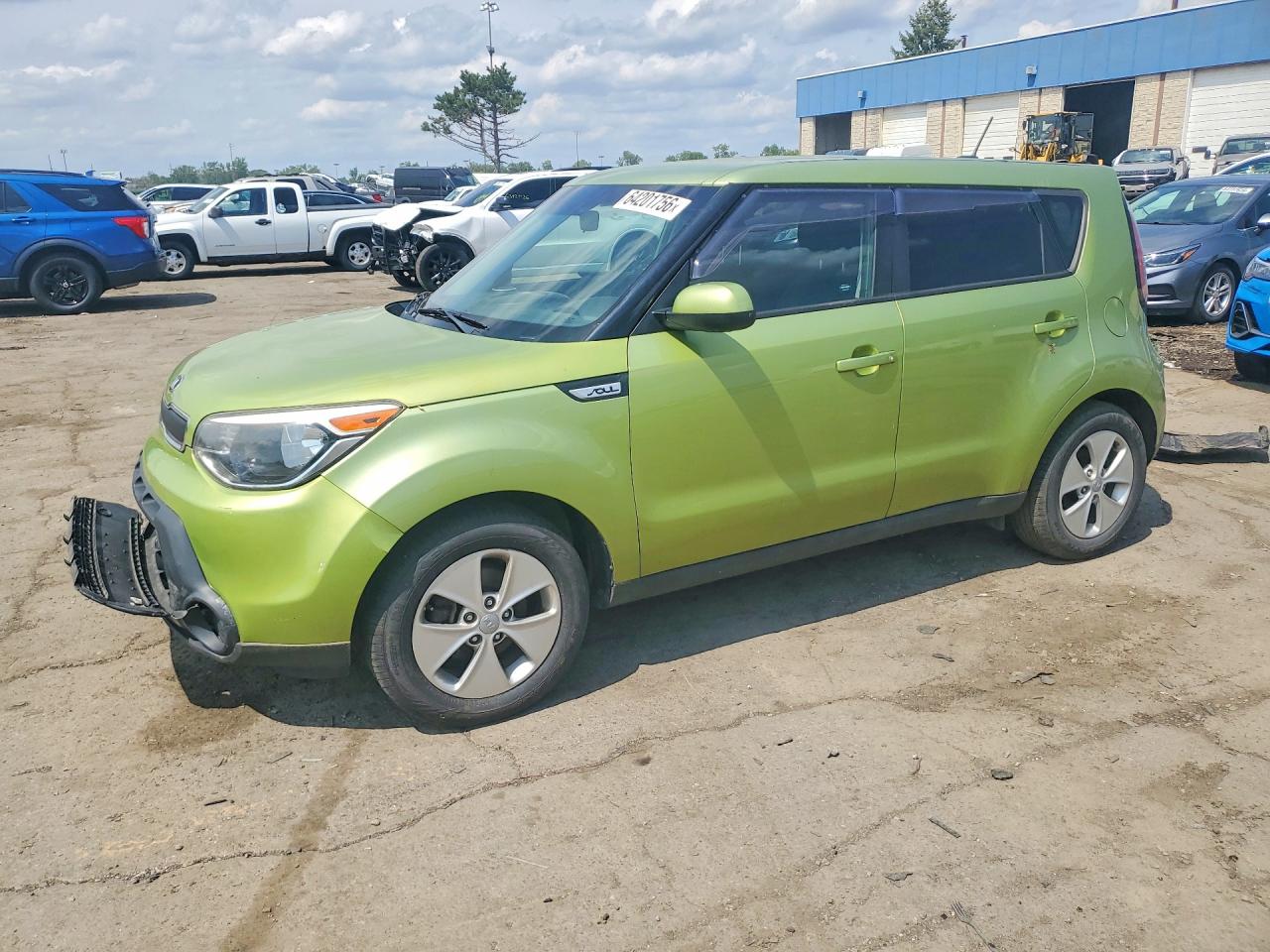 2015 Kia Soul Base Зеленый vin: KNDJN2A25F7817241