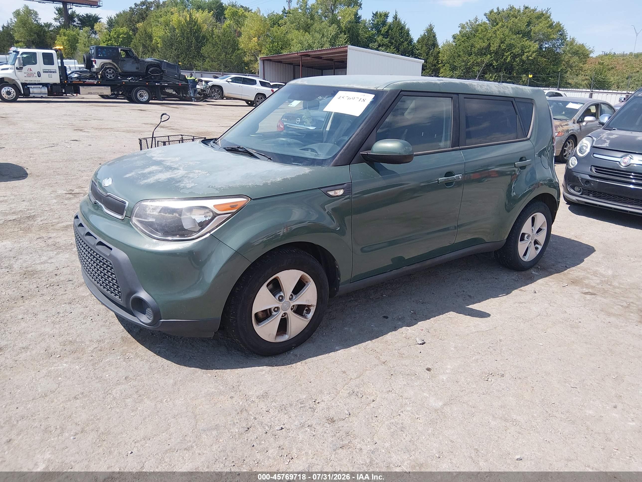 2014 Kia Soul   Зеленый vin: KNDJN2A26E7008863