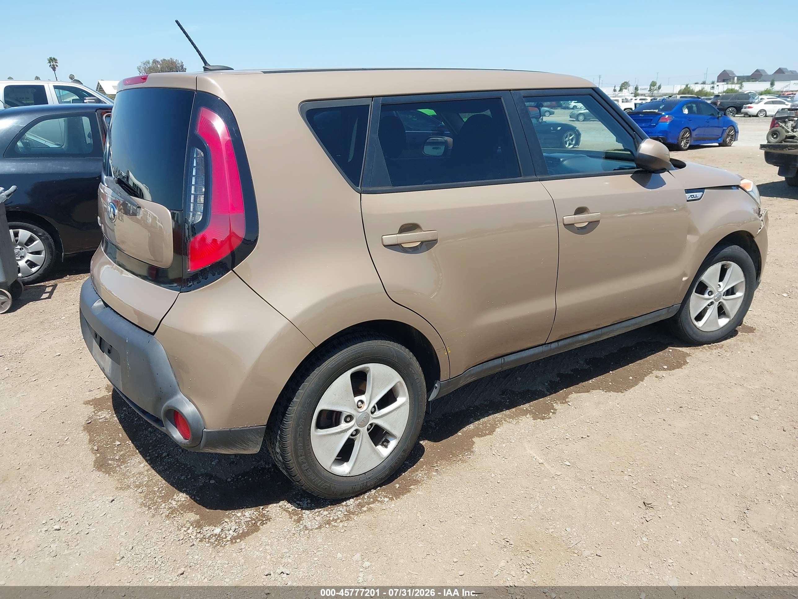 2015 Kia Soul   Brown vin: KNDJN2A26F7151989