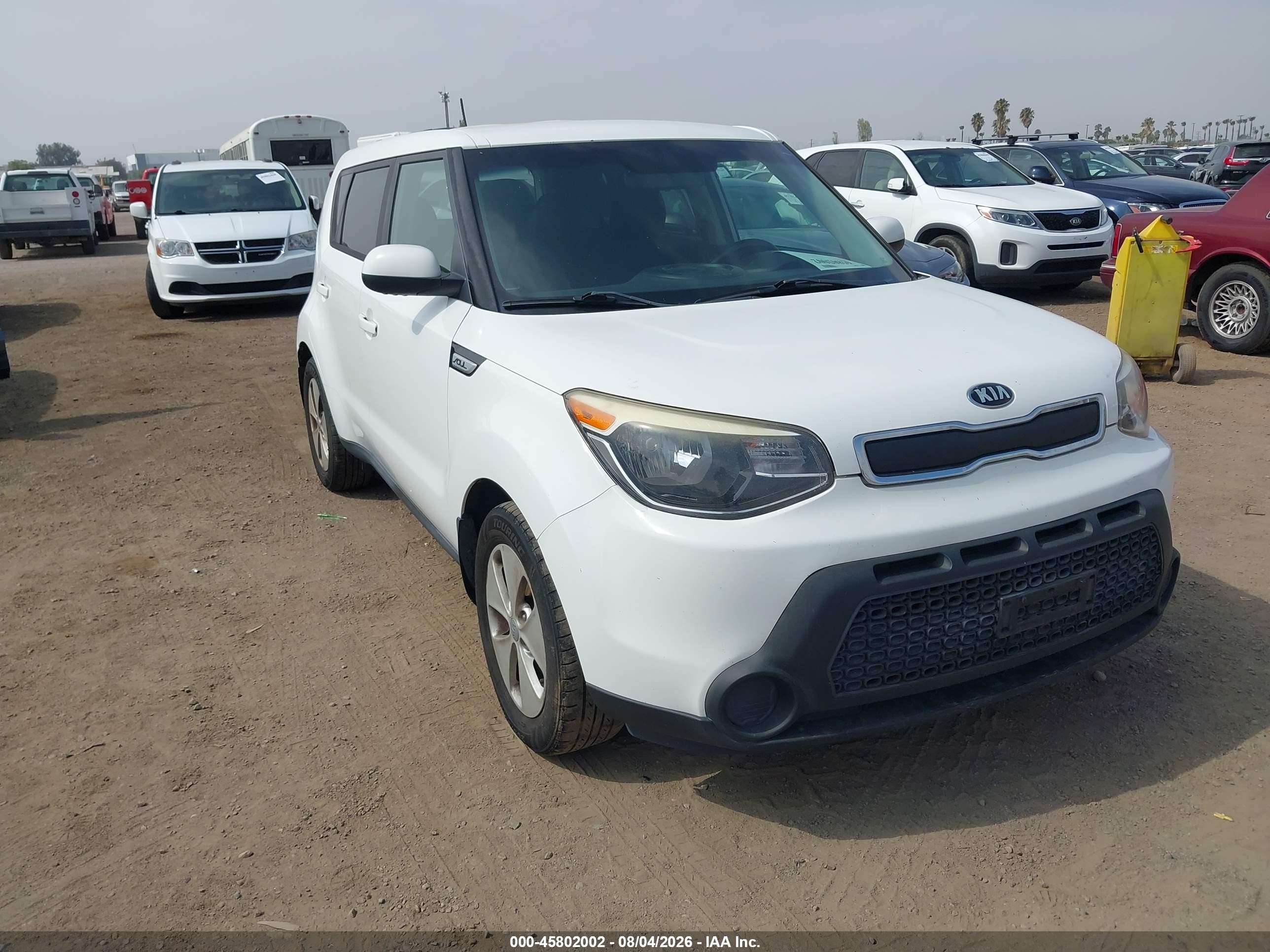 2015 Kia Soul   White vin: KNDJN2A26F7154259