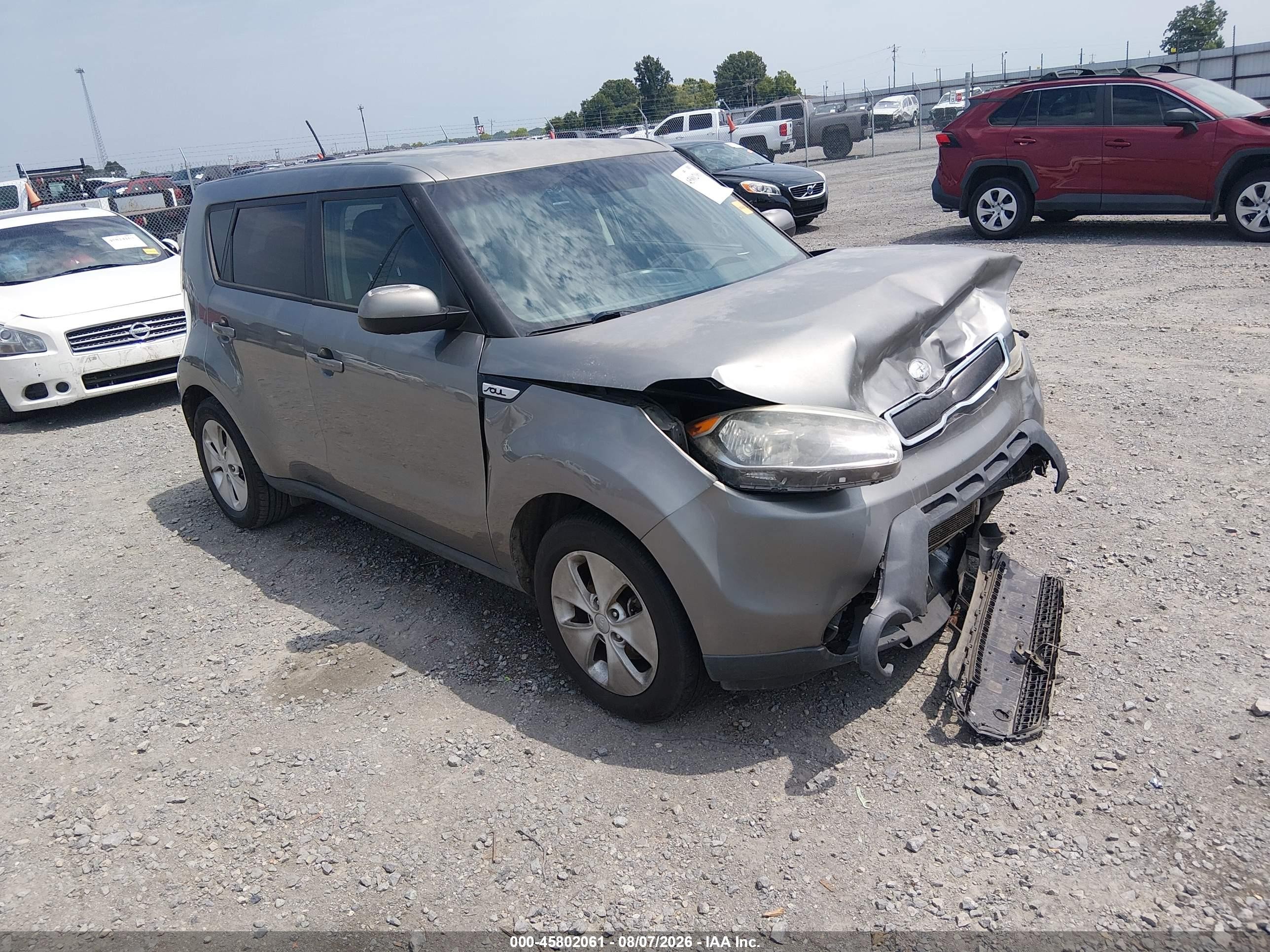 2015 Kia Soul   Gray vin: KNDJN2A26F7170073