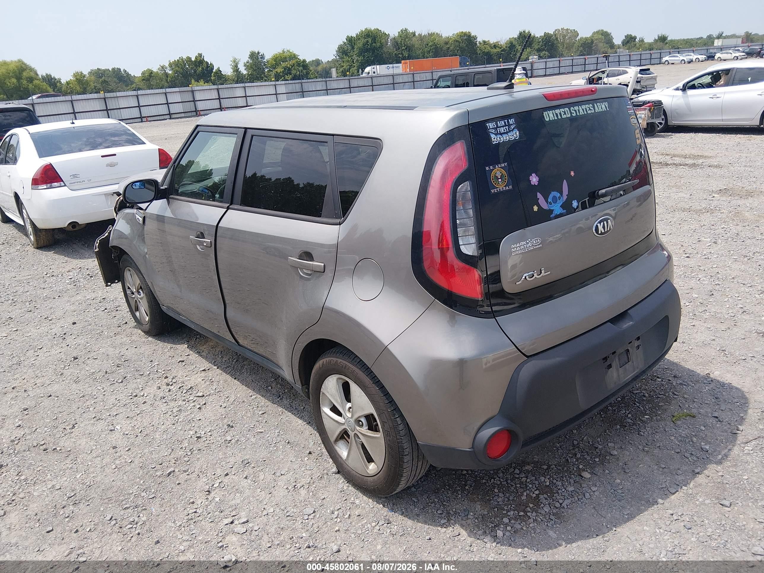 2015 Kia Soul   Gray vin: KNDJN2A26F7170073
