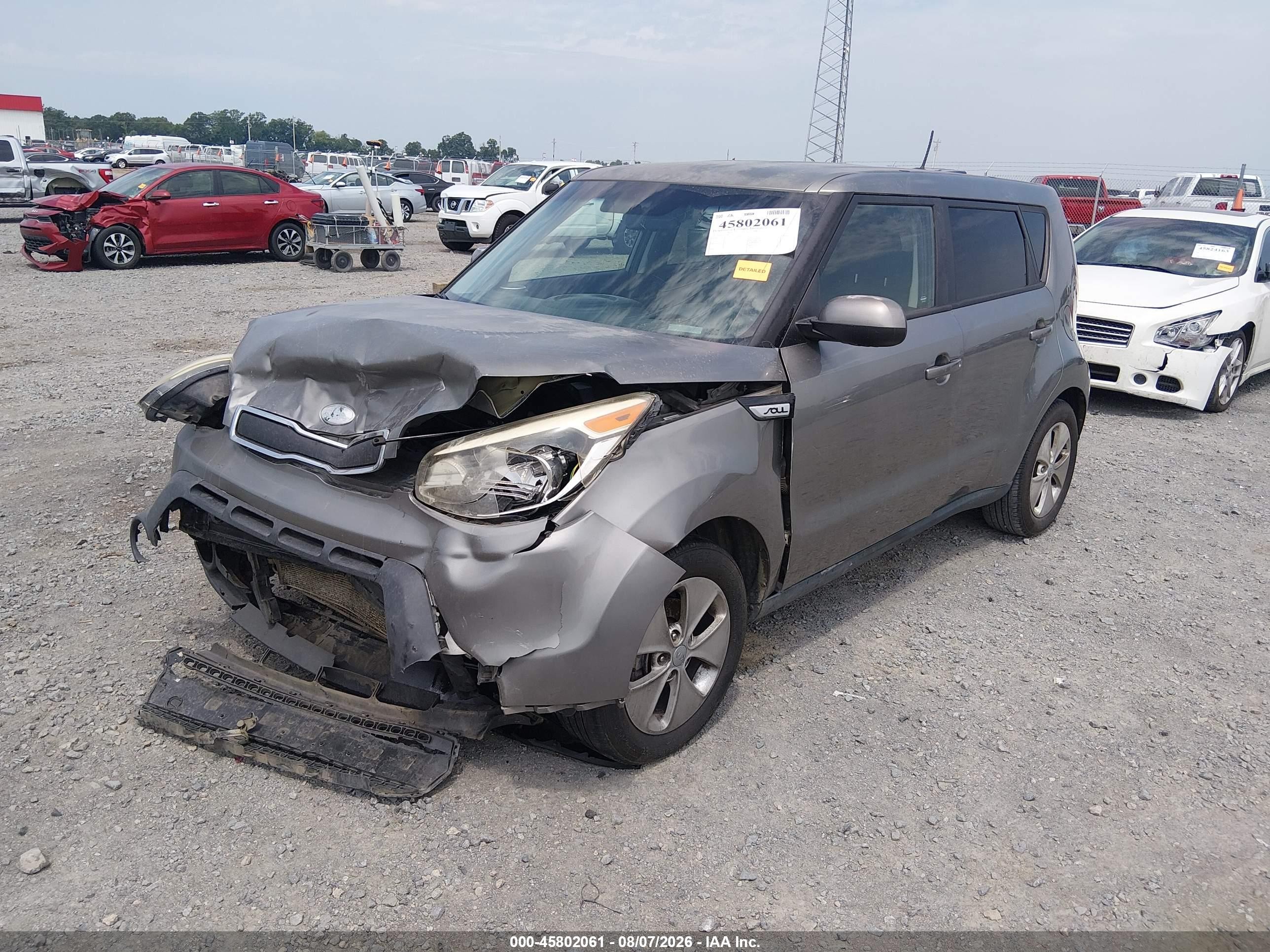 2015 Kia Soul   Gray vin: KNDJN2A26F7170073