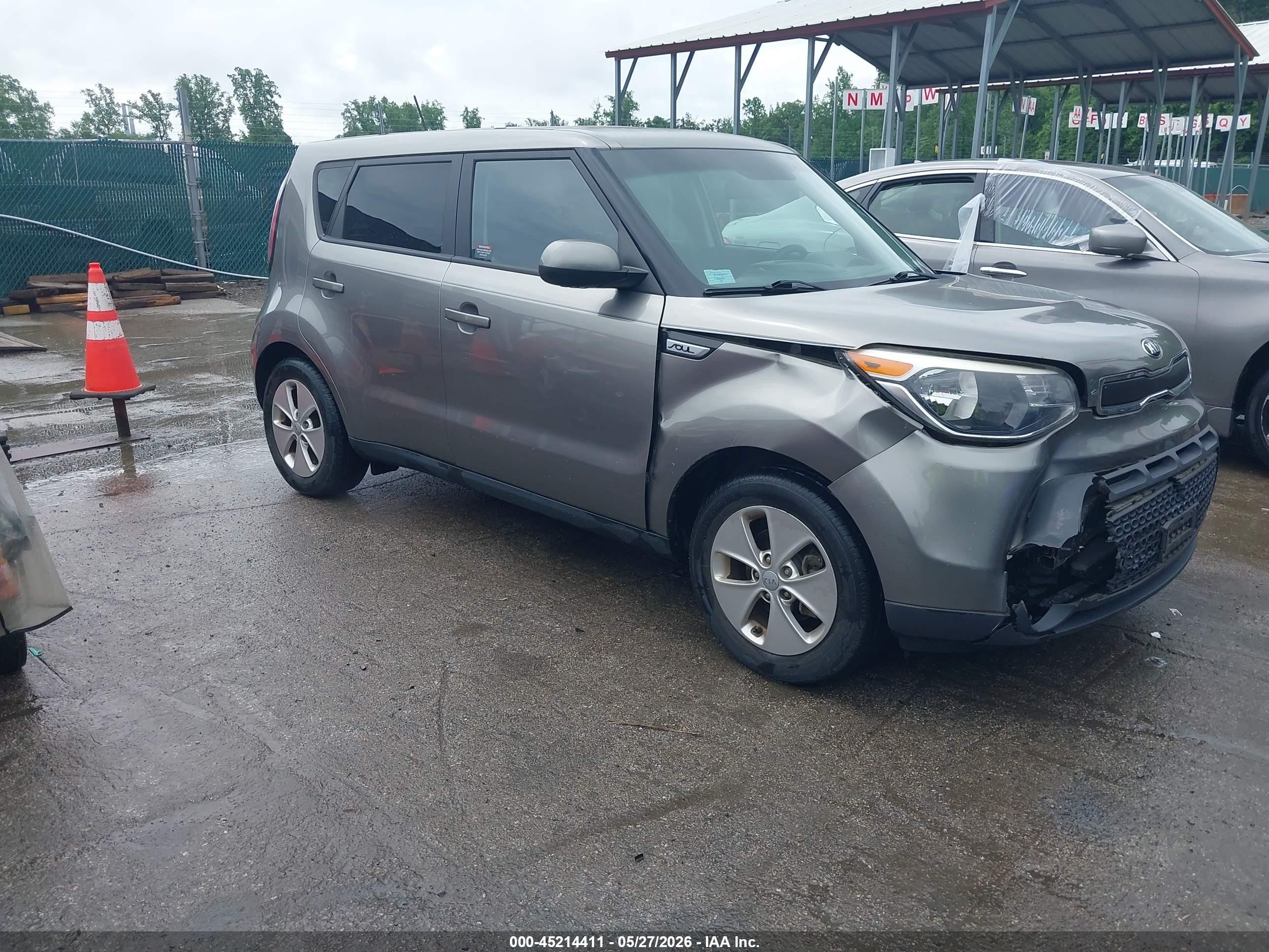 2015 Kia Soul   Gray vin: KNDJN2A26F7232913