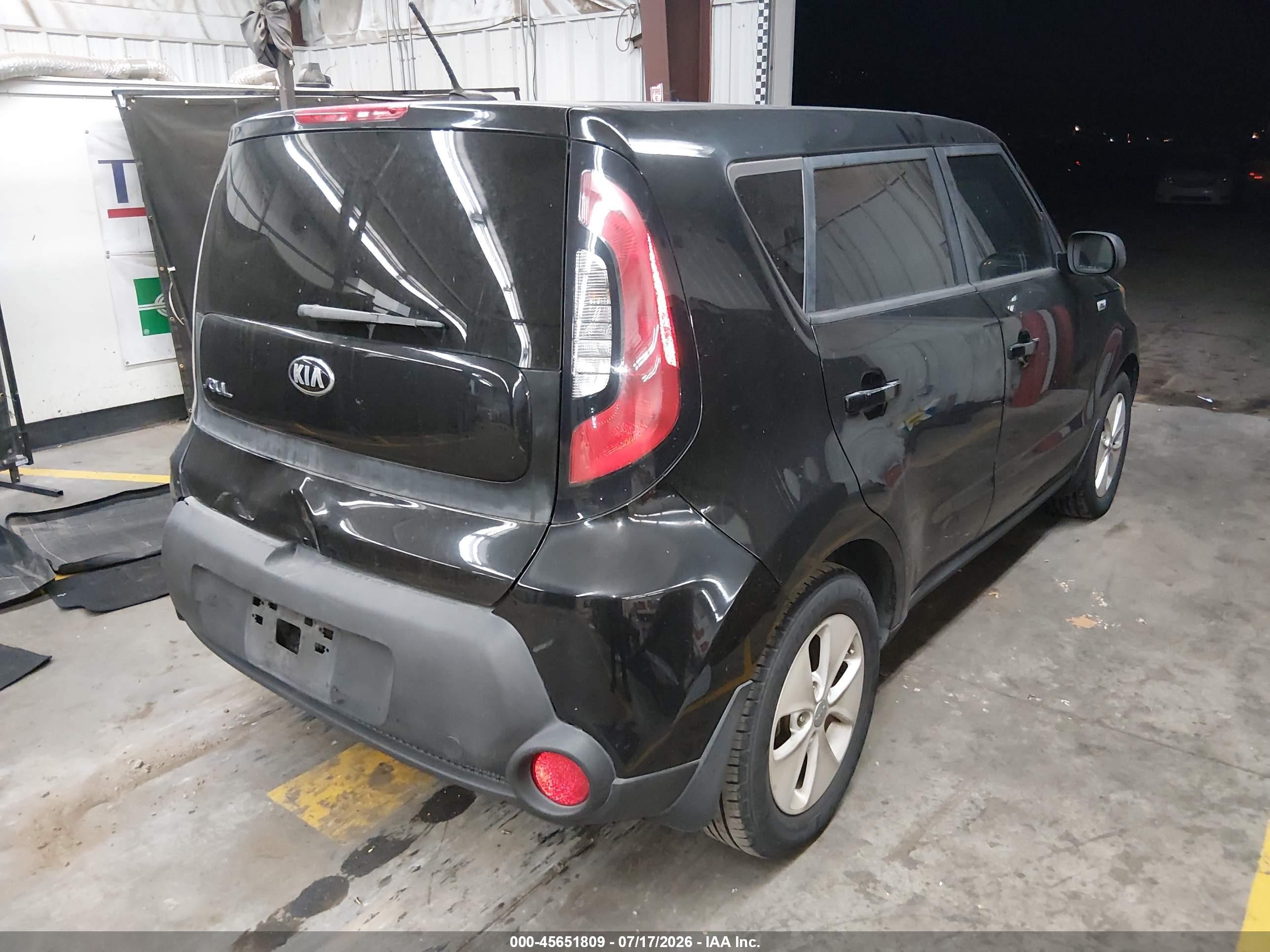 2015 Kia Soul   Черный vin: KNDJN2A26F7769510