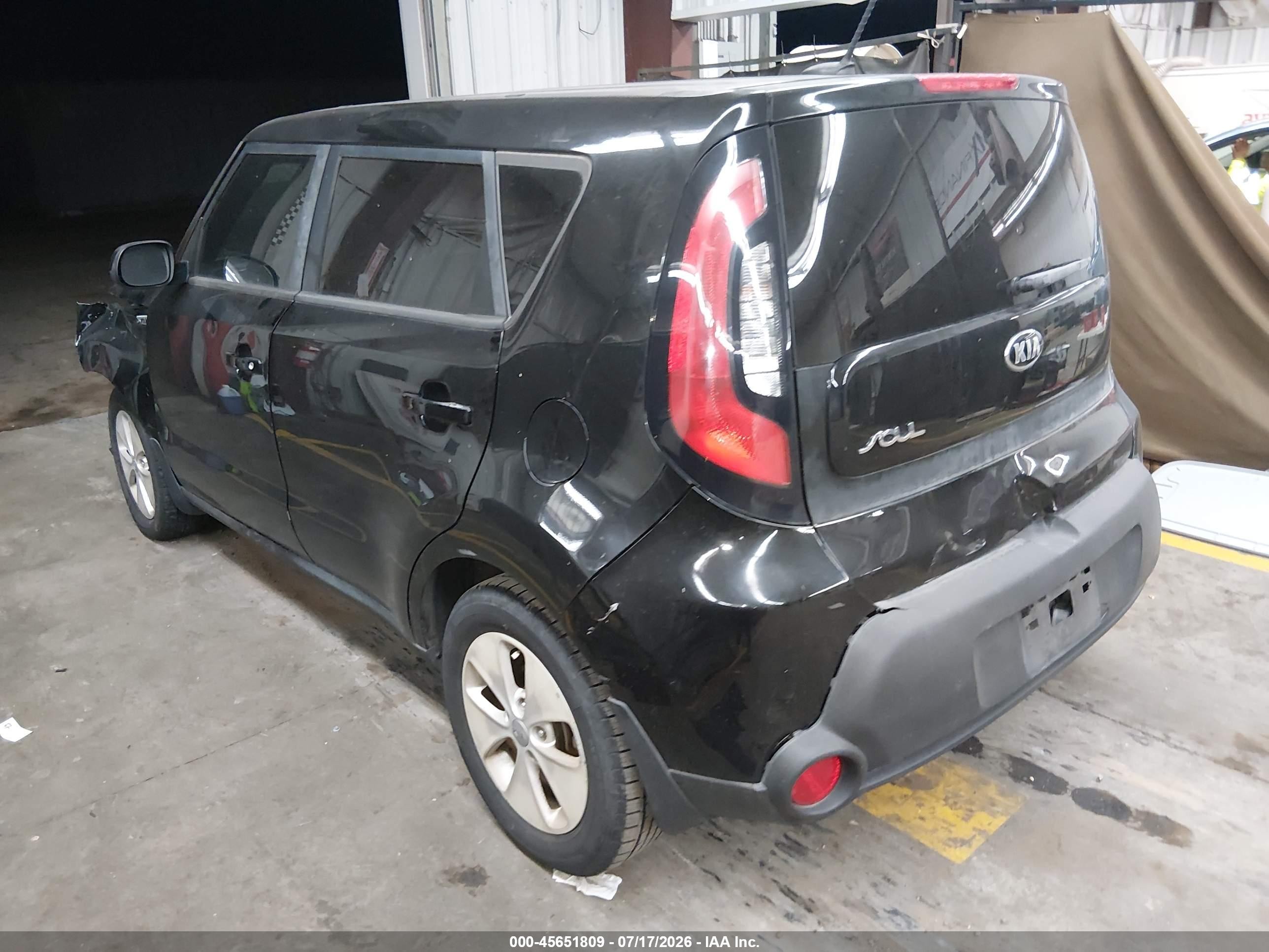 2015 Kia Soul   Черный vin: KNDJN2A26F7769510