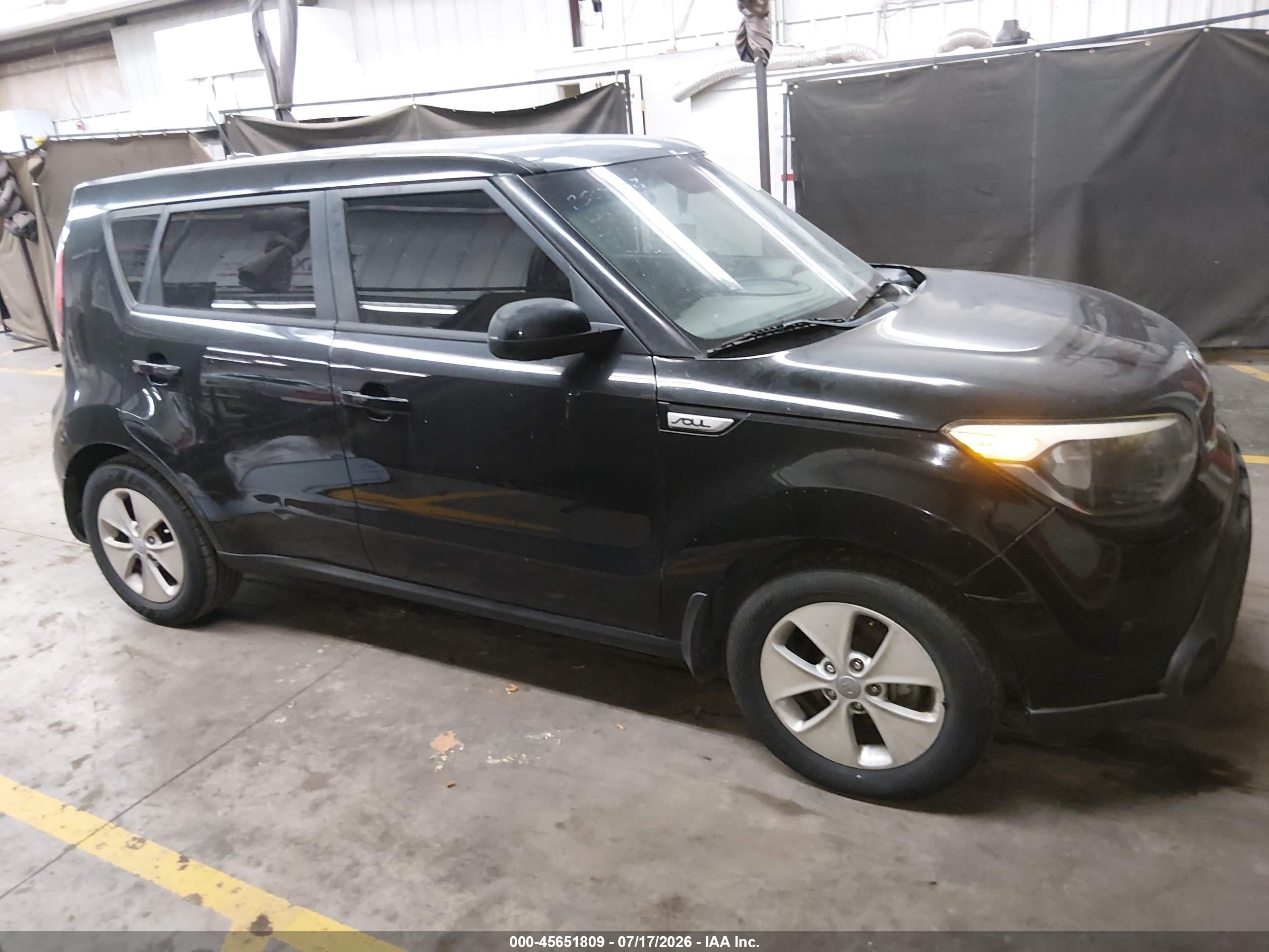 2015 Kia Soul   Черный vin: KNDJN2A26F7769510