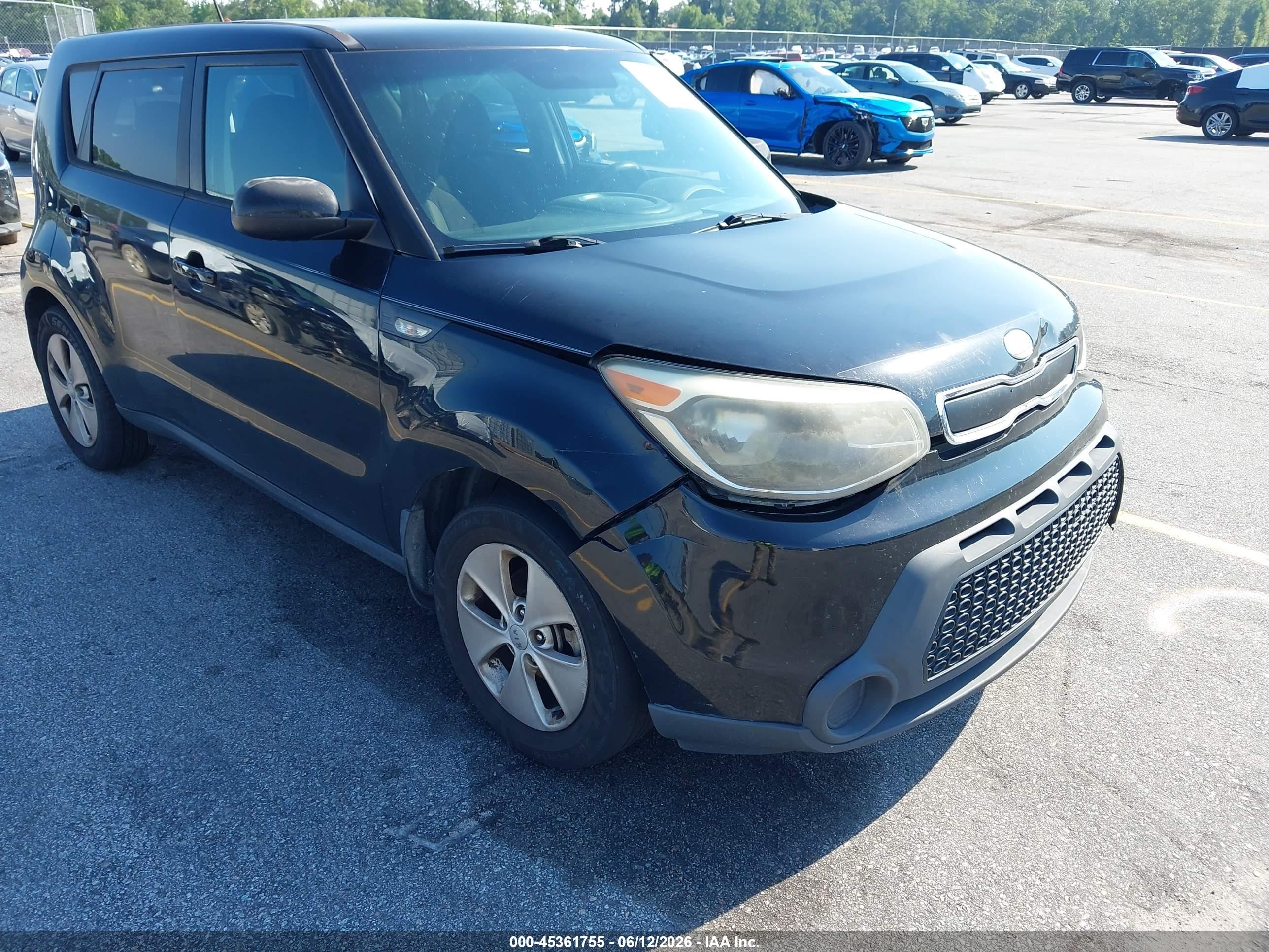 2014 Kia Soul   Black vin: KNDJN2A27E7104646