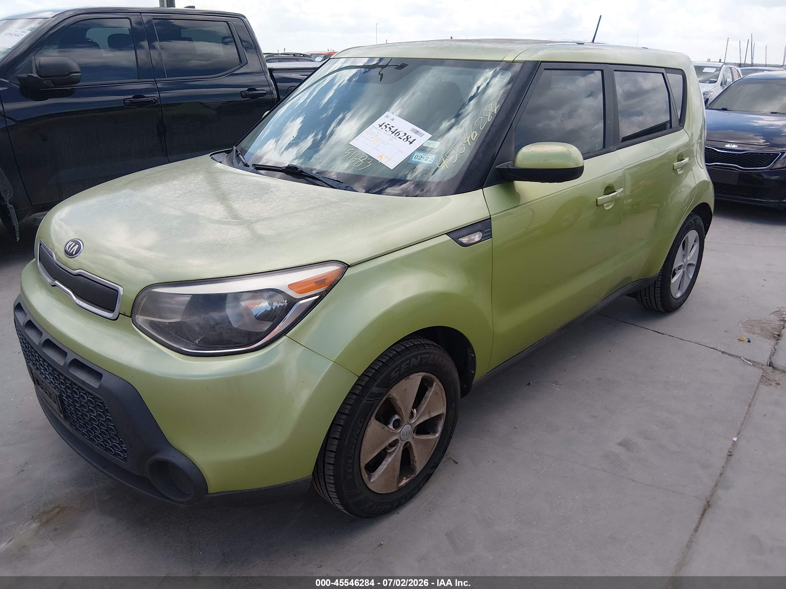 2014 Kia Soul   Green vin: KNDJN2A27E7707452