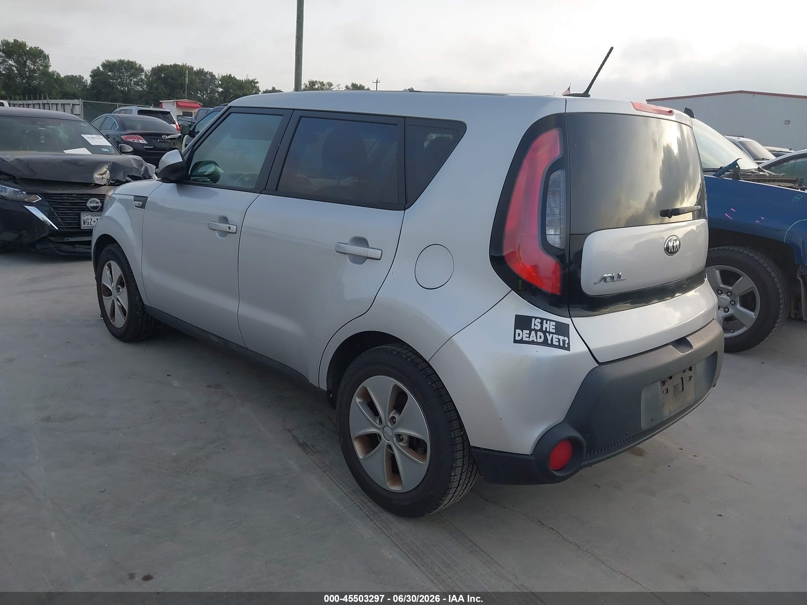 2014 Kia Soul   Silver vin: KNDJN2A27E7727751