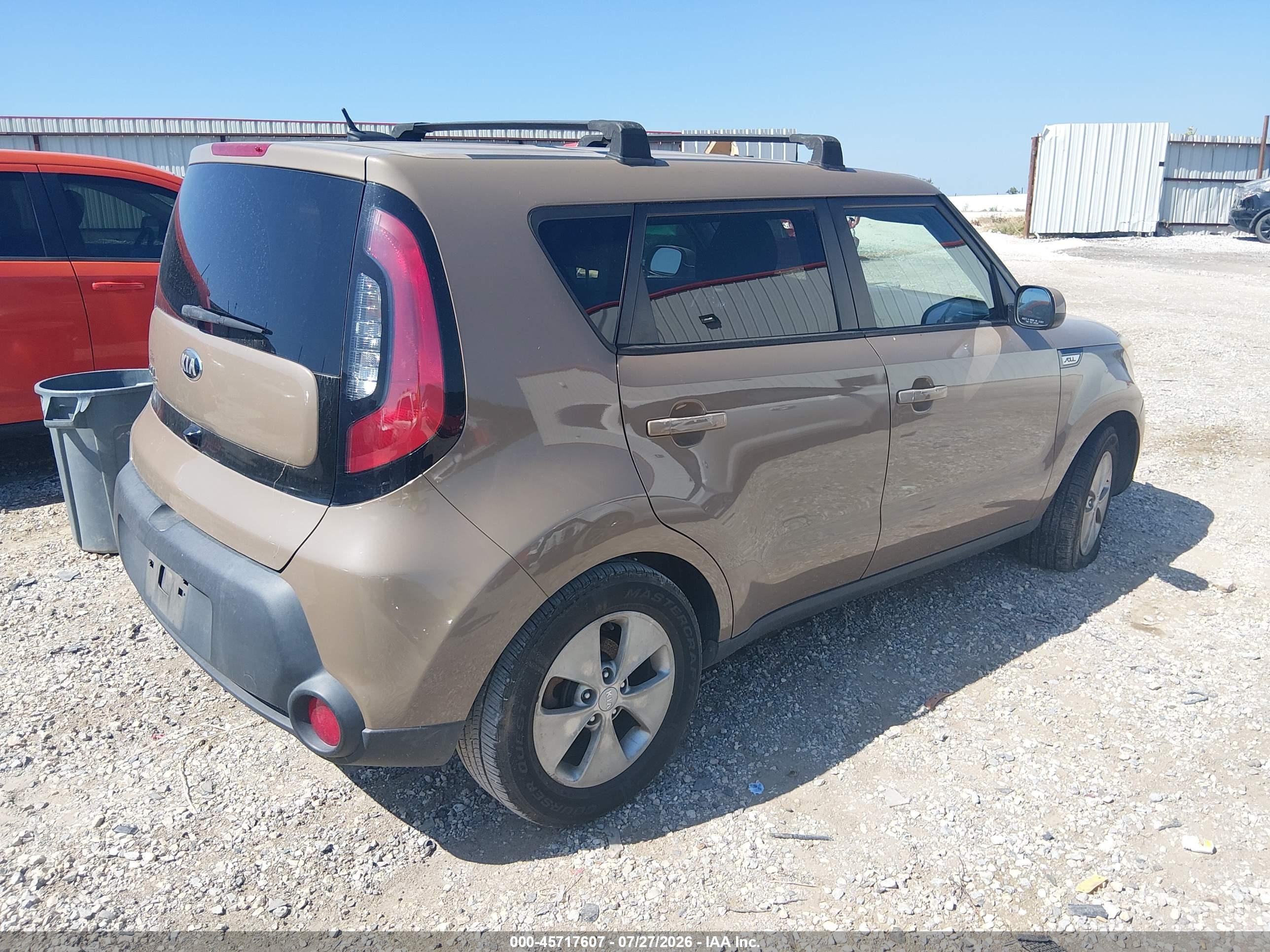 2015 Kia Soul   Brown vin: KNDJN2A27F7128592
