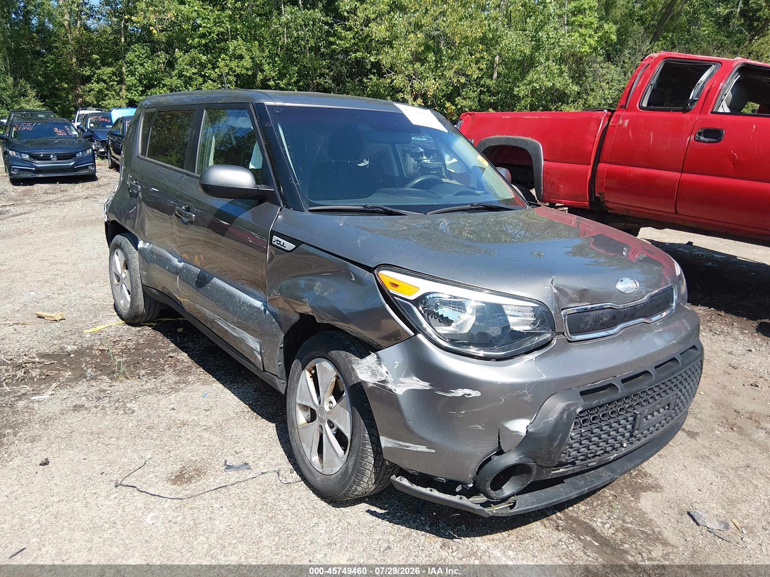 2015 Kia Soul   Gray vin: KNDJN2A27F7221838