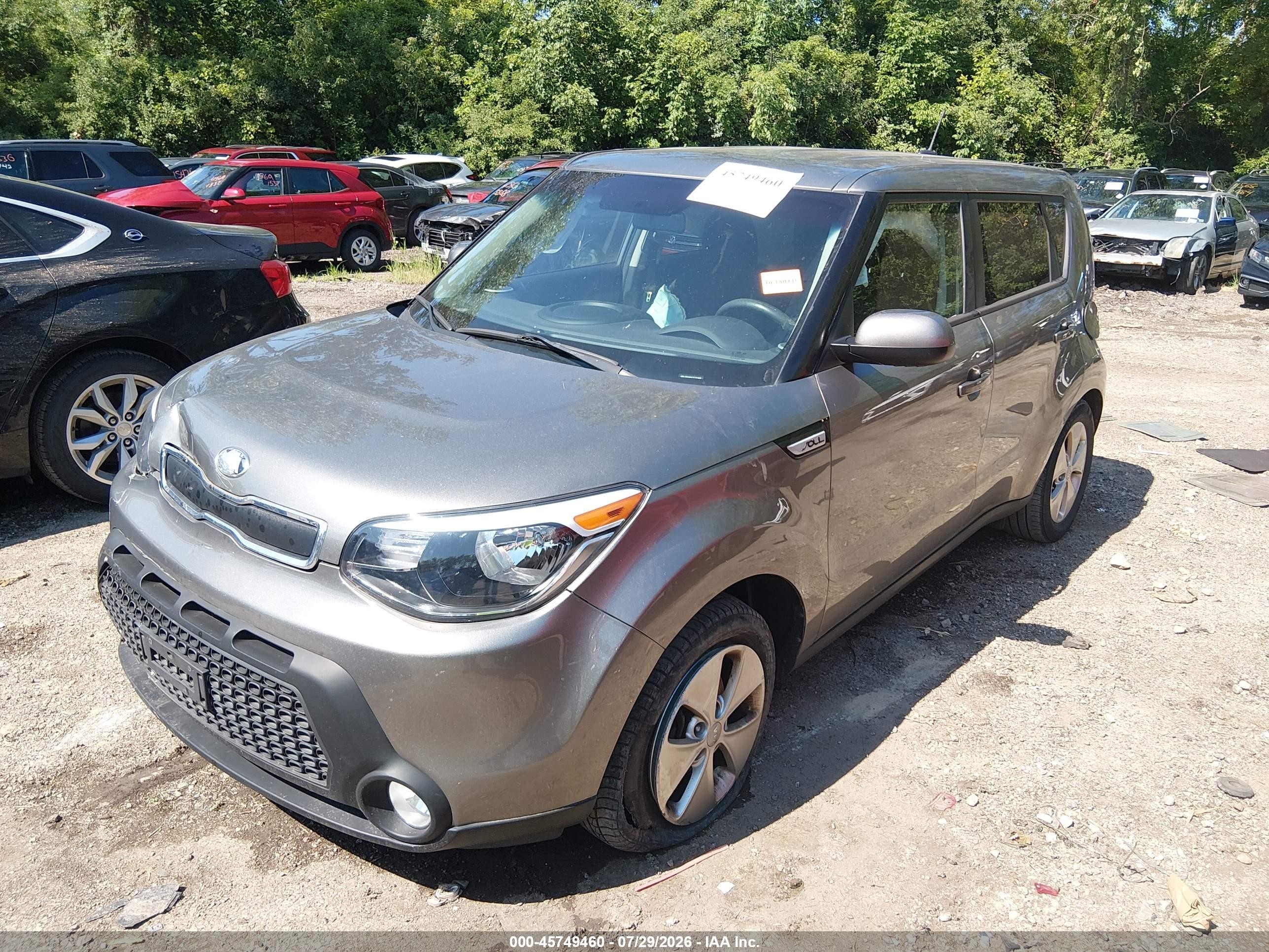 2015 Kia Soul   Gray vin: KNDJN2A27F7221838