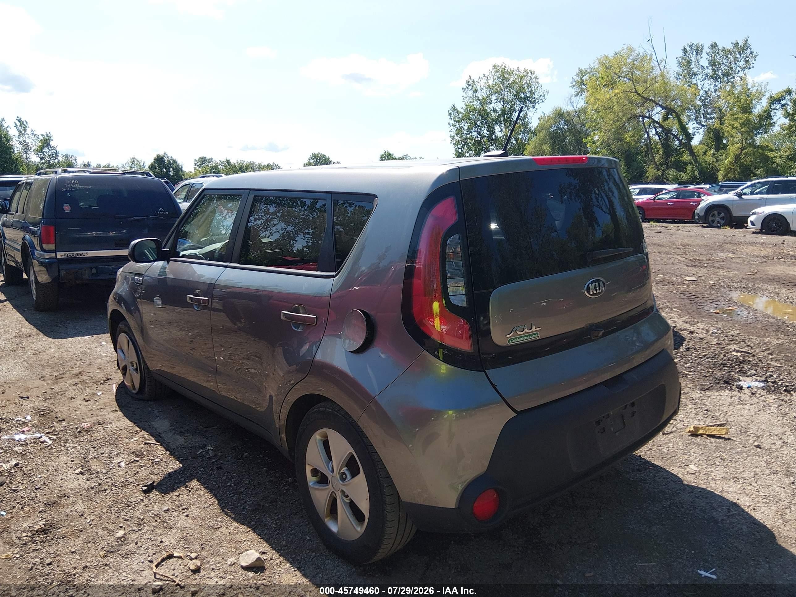 2015 Kia Soul   Gray vin: KNDJN2A27F7221838