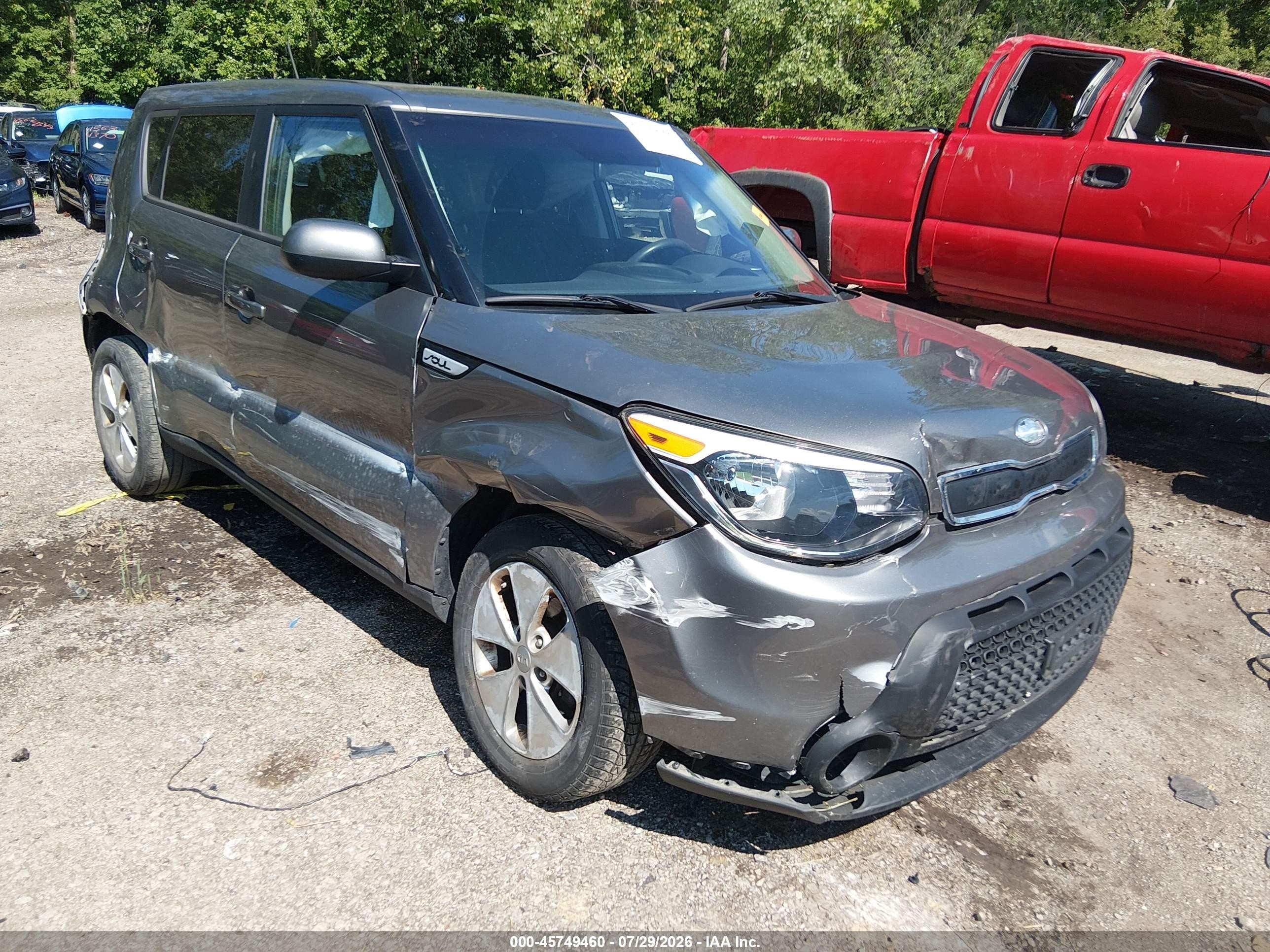 2015 Kia Soul   Gray vin: KNDJN2A27F7221838