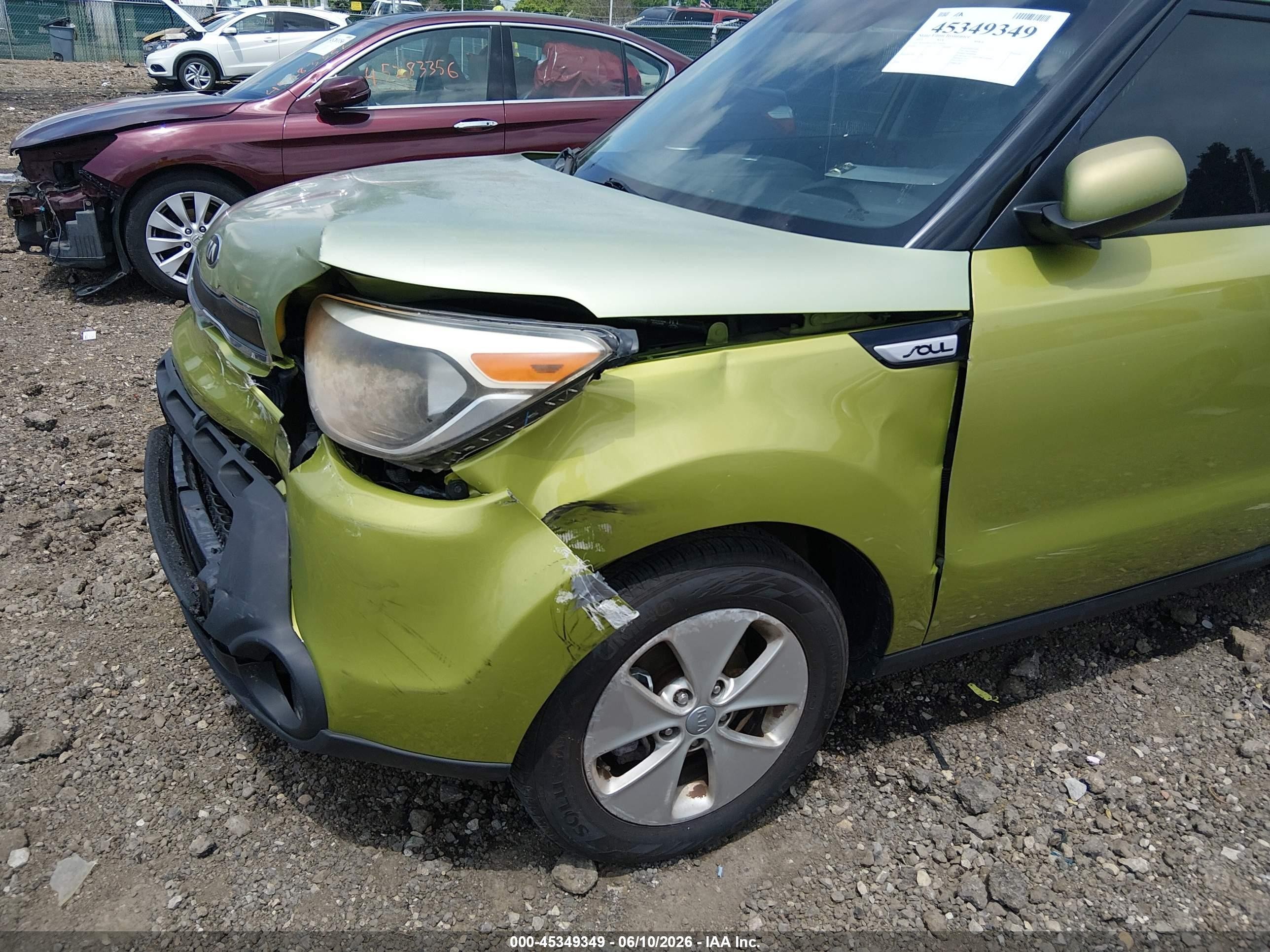 2015 Kia Soul   Green vin: KNDJN2A27F7776093