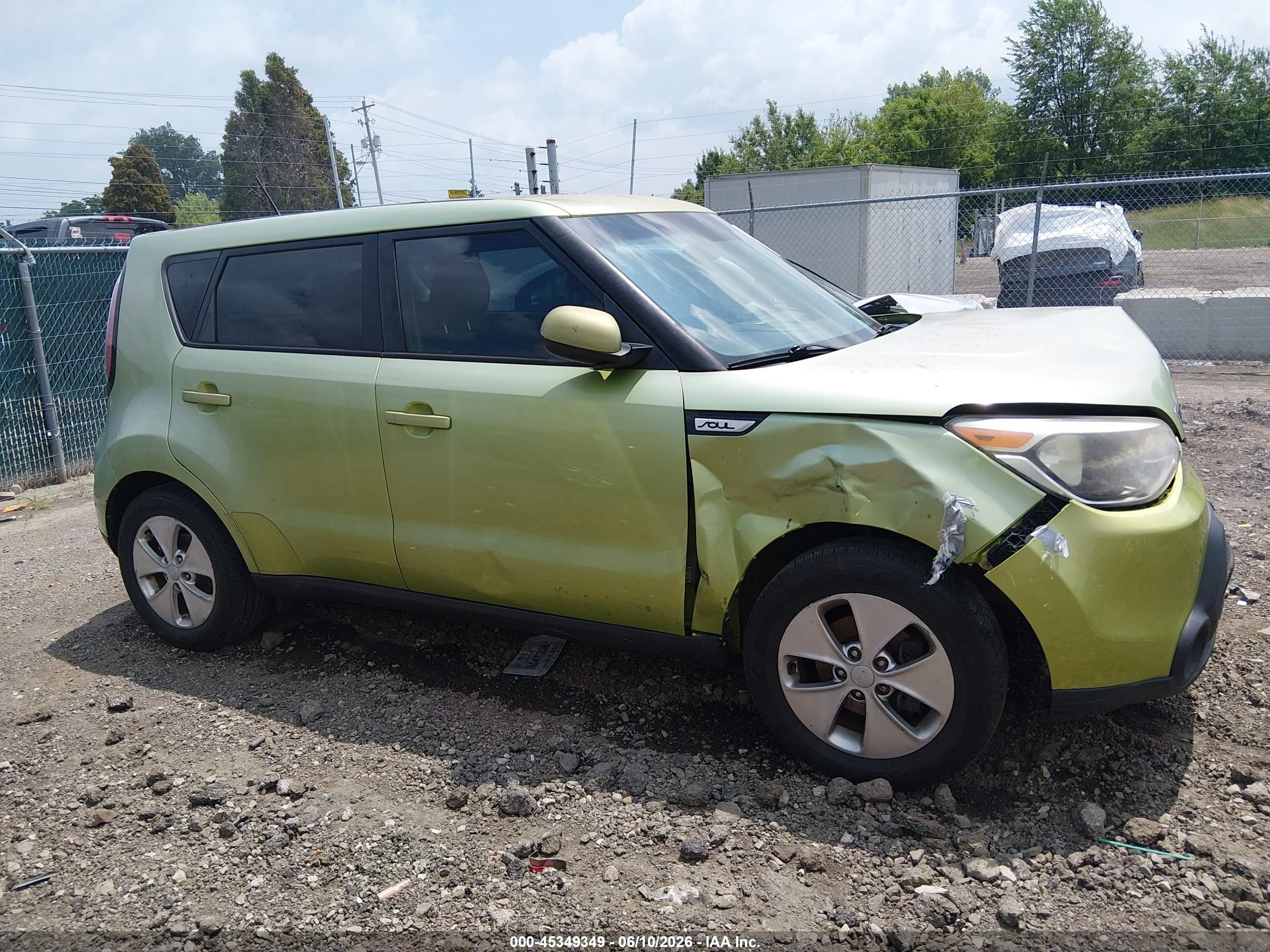 2015 Kia Soul   Green vin: KNDJN2A27F7776093