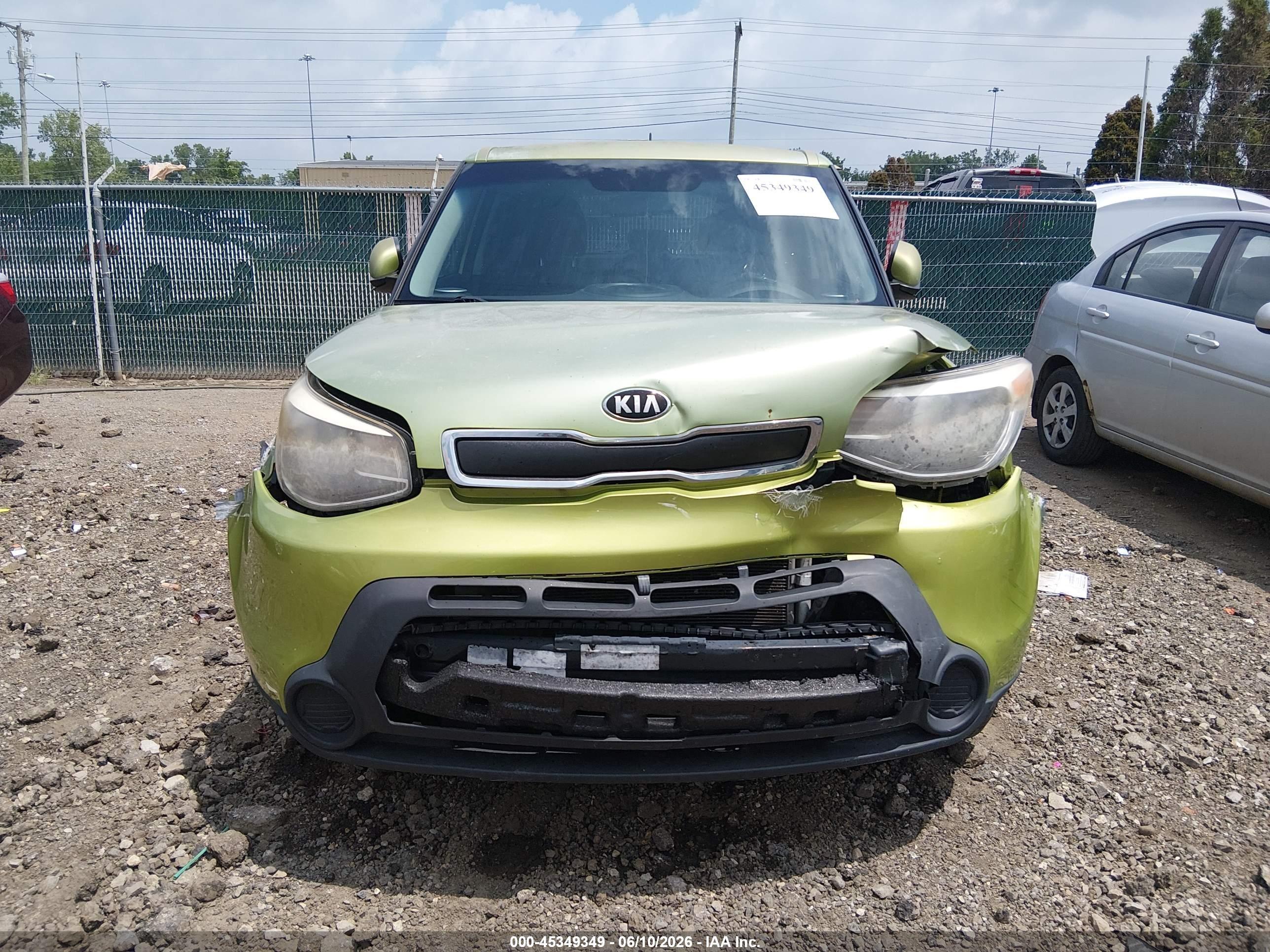 2015 Kia Soul   Green vin: KNDJN2A27F7776093