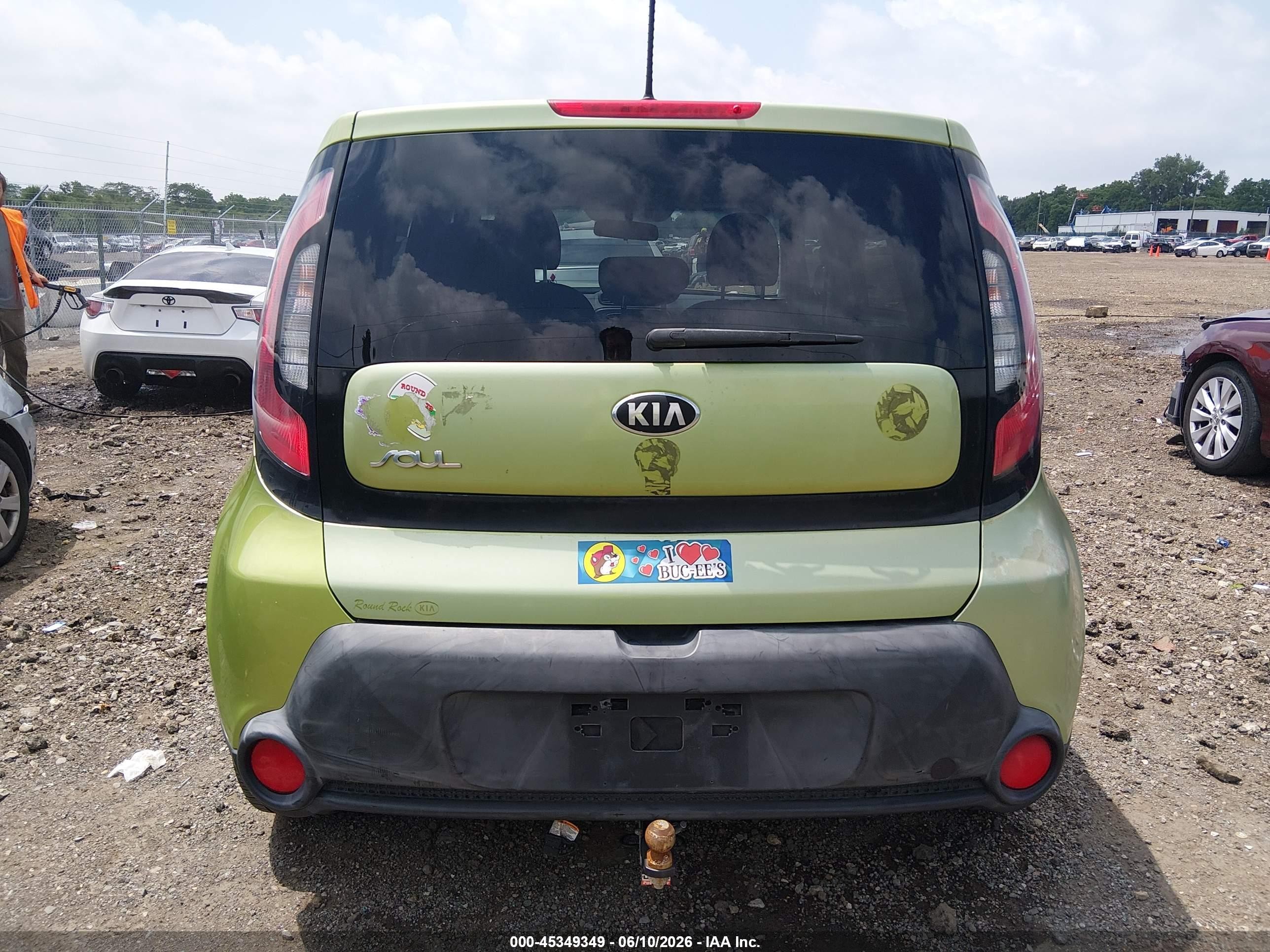 2015 Kia Soul   Green vin: KNDJN2A27F7776093