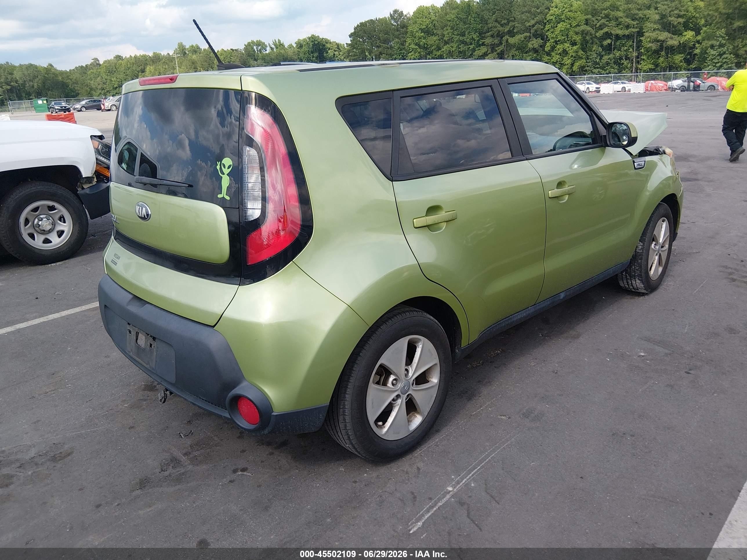 2015 Kia Soul   Green vin: KNDJN2A27F7777941