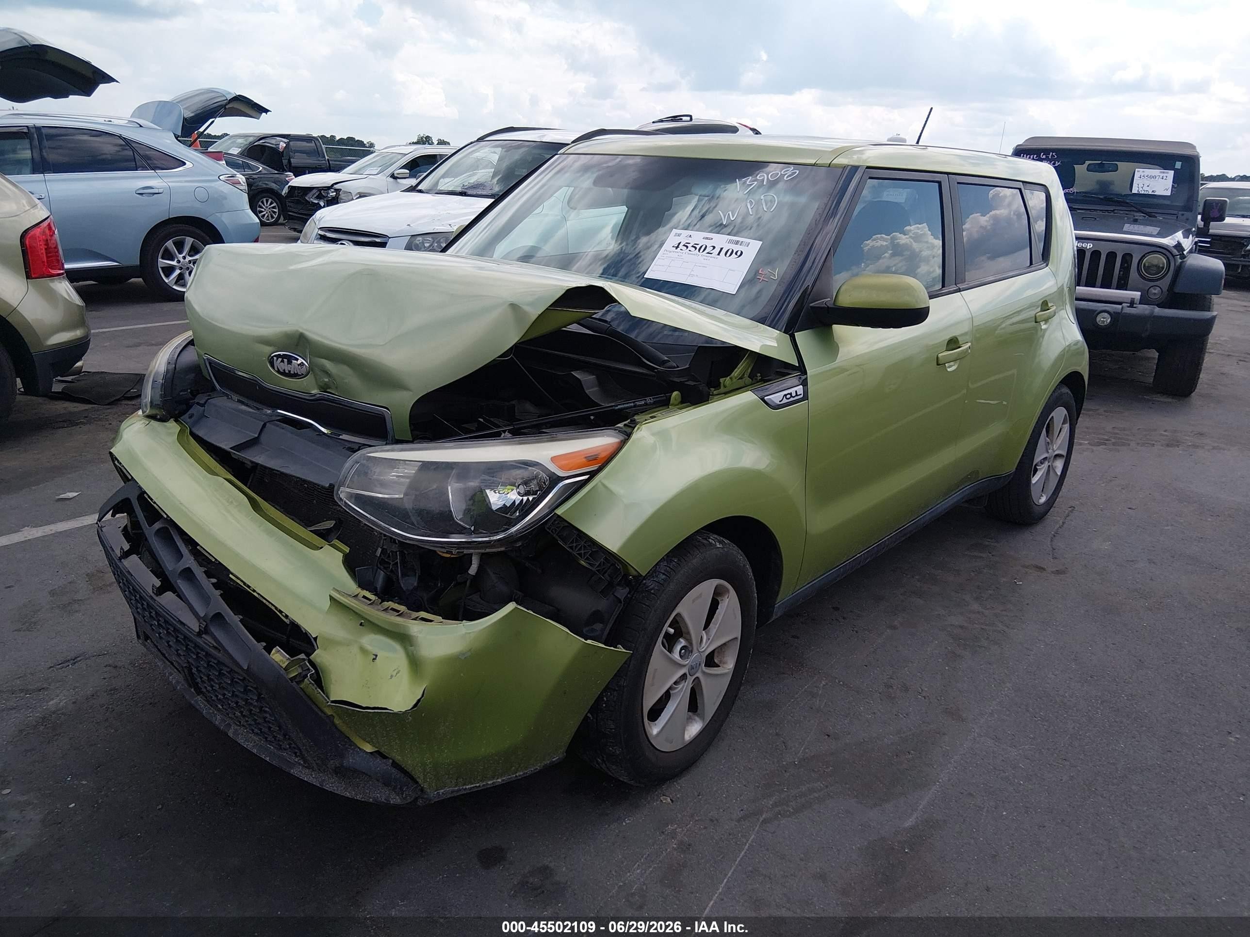 2015 Kia Soul   Green vin: KNDJN2A27F7777941