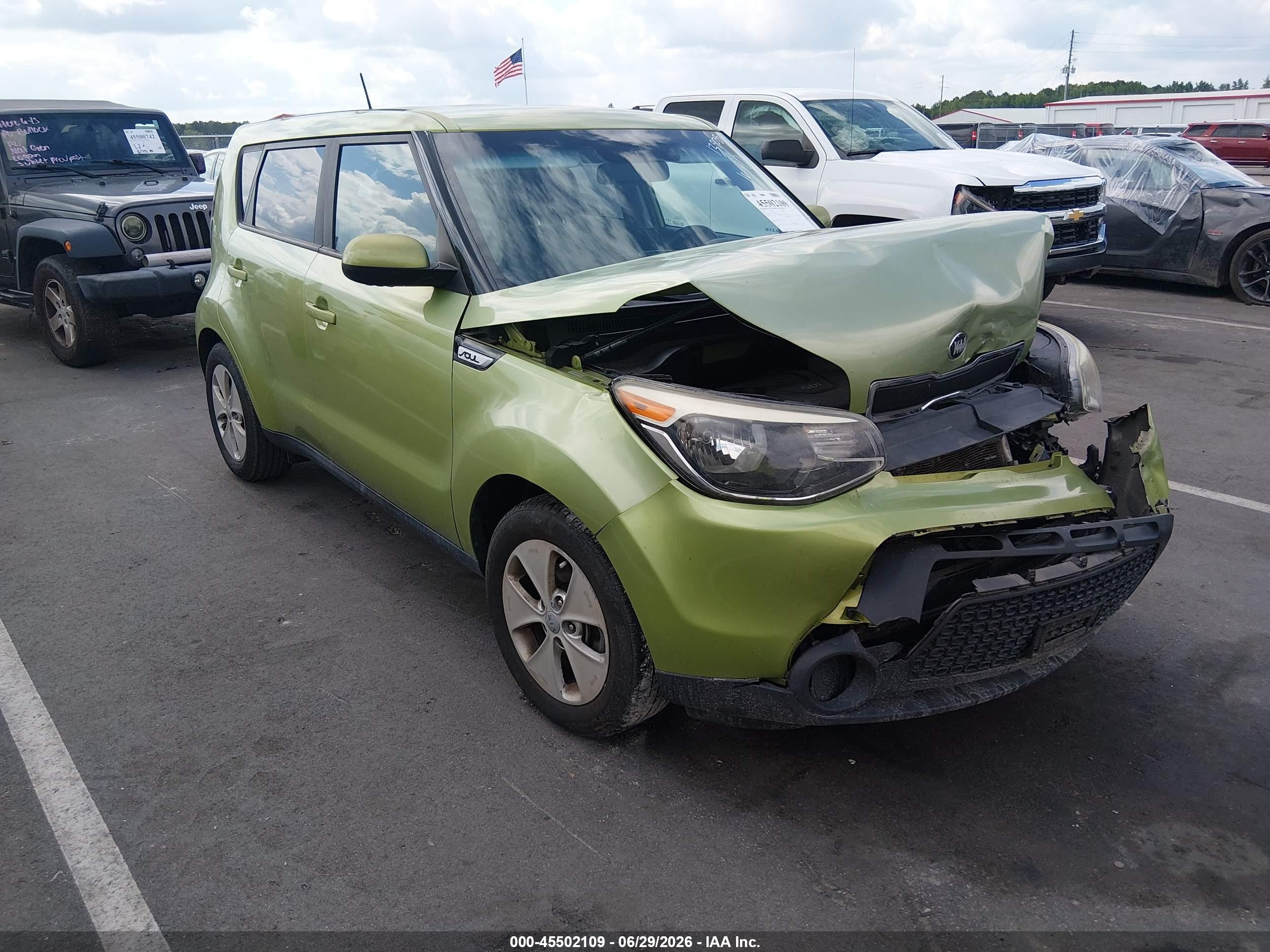 2015 Kia Soul   Green vin: KNDJN2A27F7777941